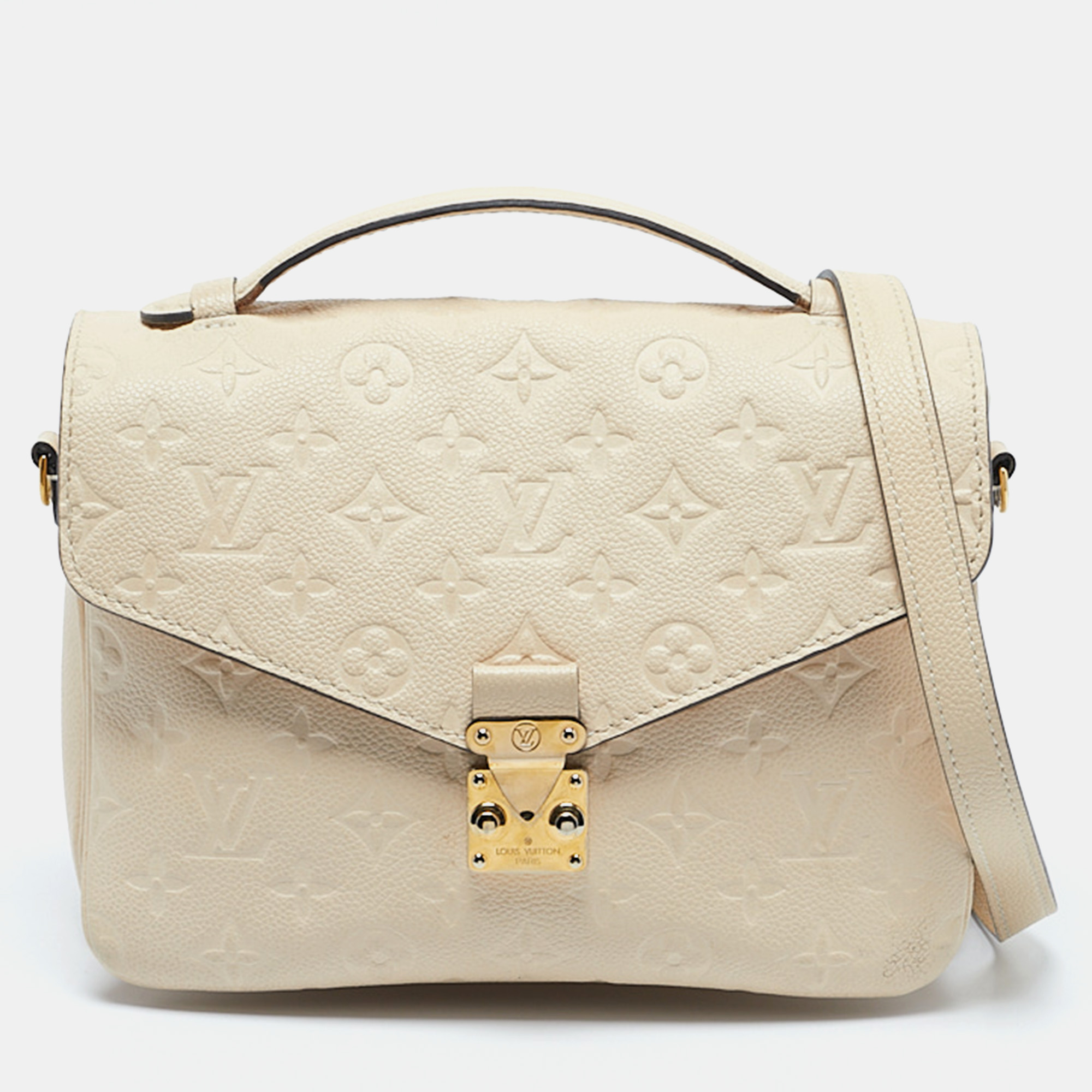 

Louis Vuitton Dune Monogram Empreinte Pochette Metis Bag, Beige