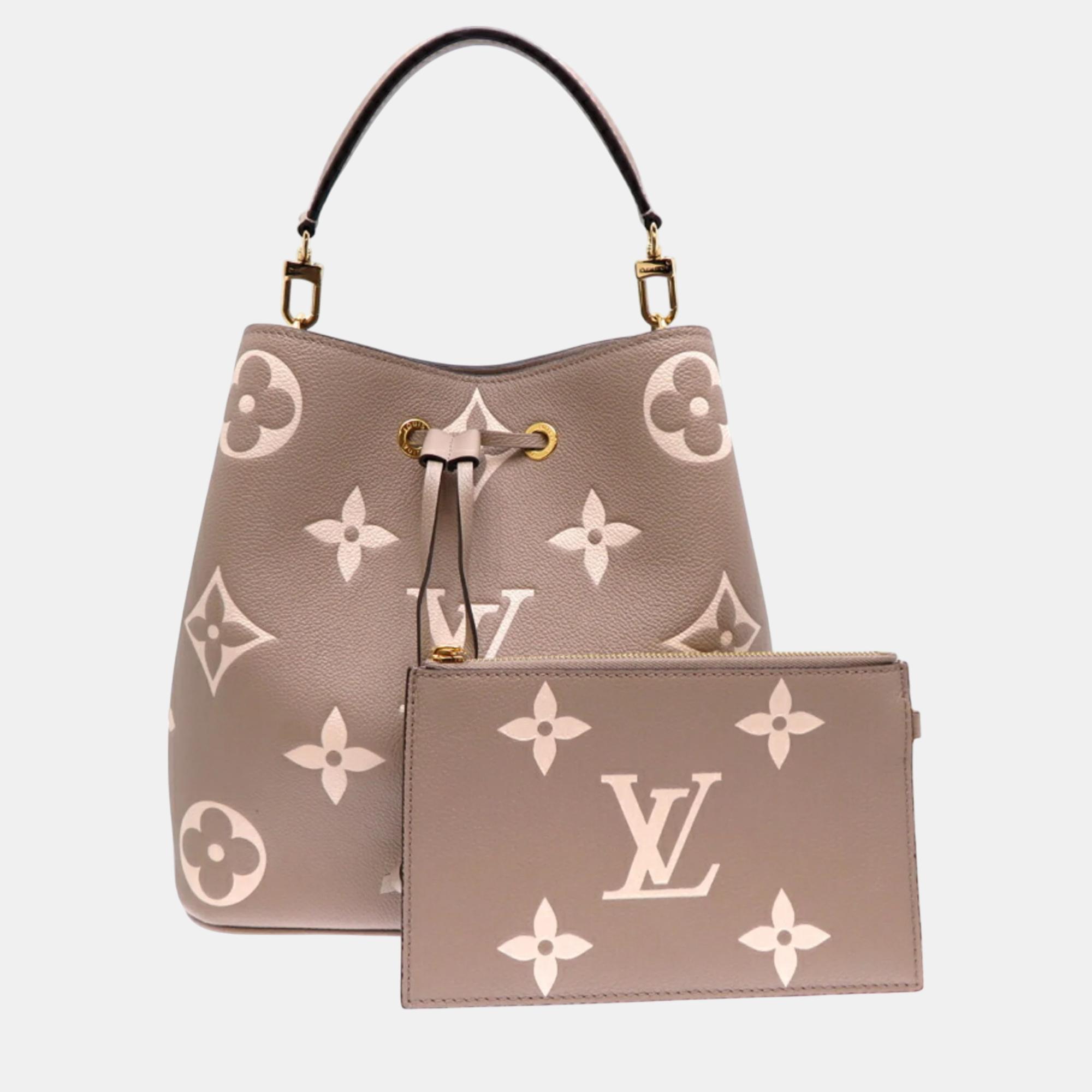 

Louis Vuitton Bicolor Monogram Empreinte Tourterelle Creme Neonoe Tote Bag, Brown