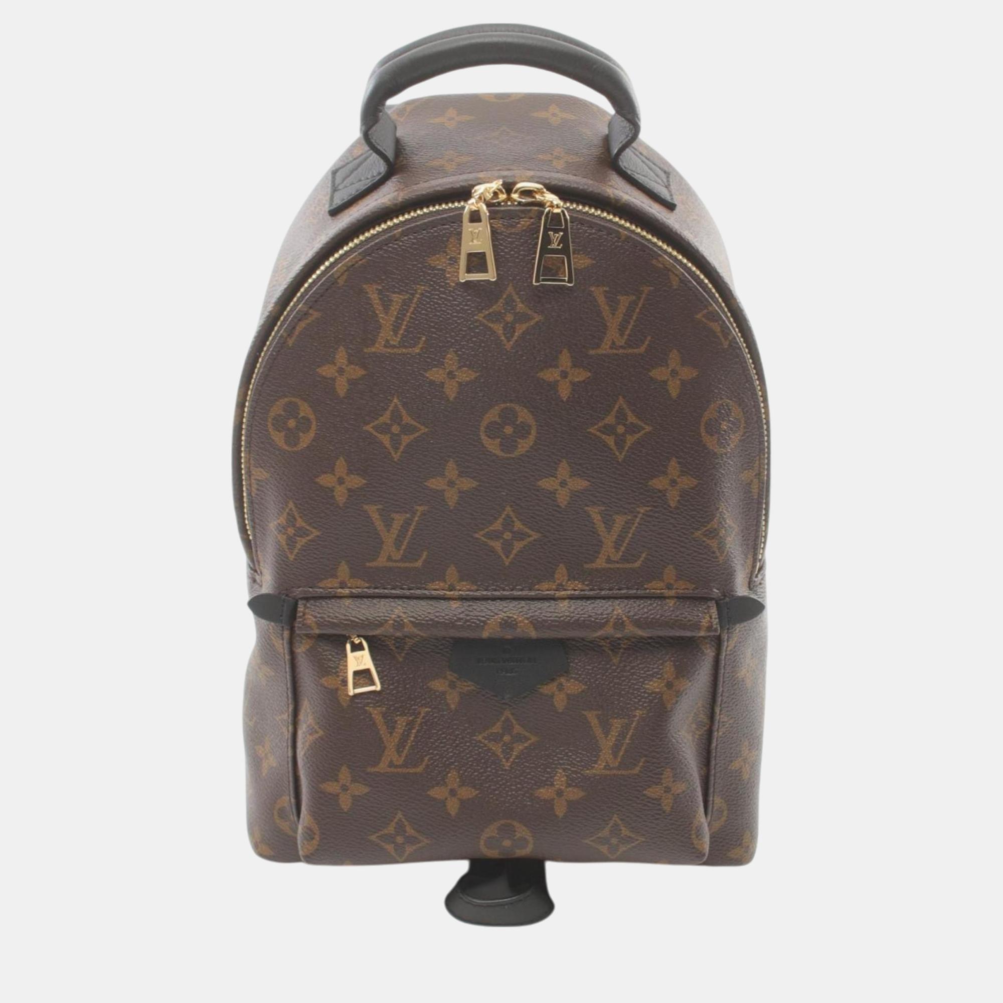 

Louis Vuitton Brown Black Coated Canvas Leather Palm Springs Pm Monogram Backpack Bag