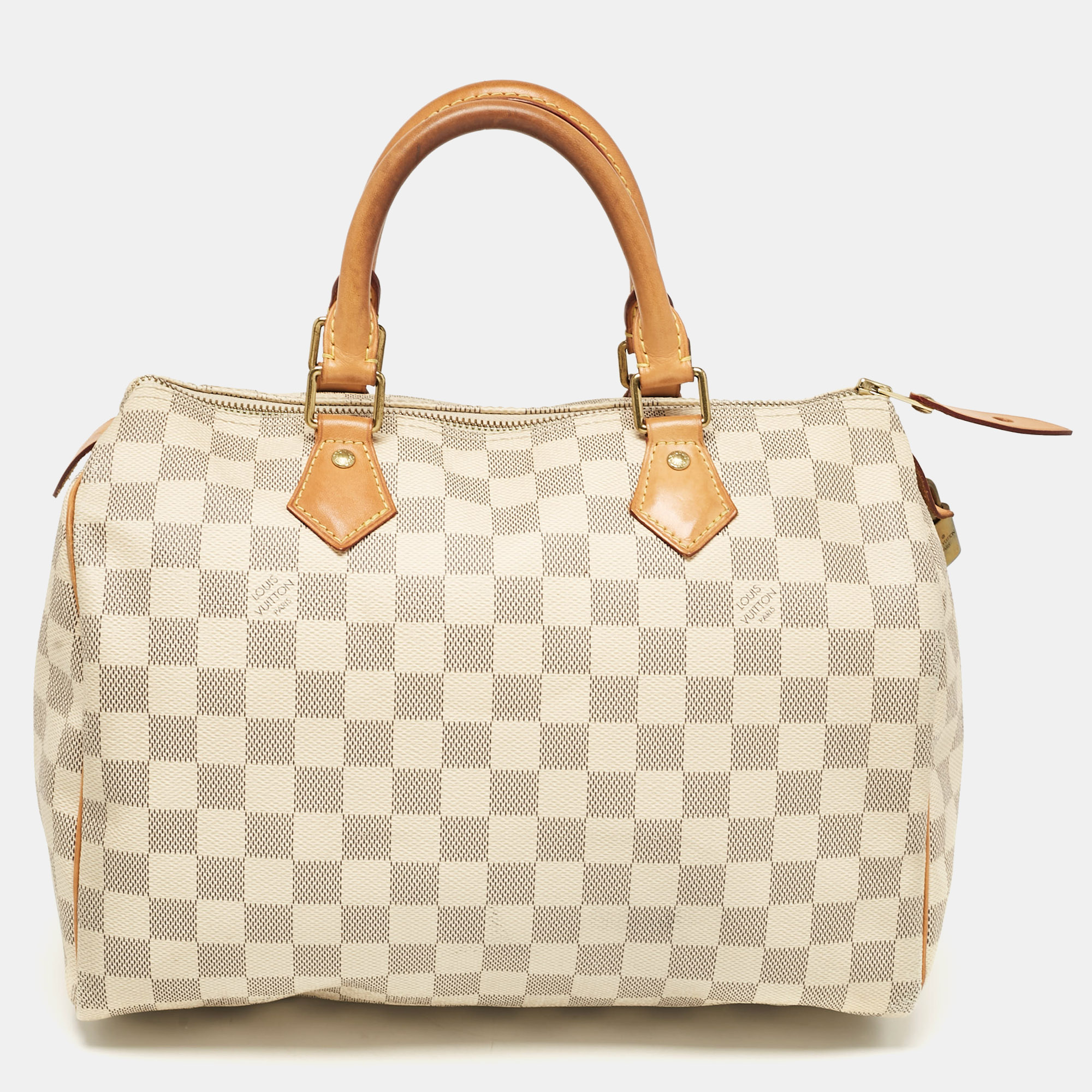 

Louis Vuitton Damier Azur Canvas Speedy 30 Bag, White