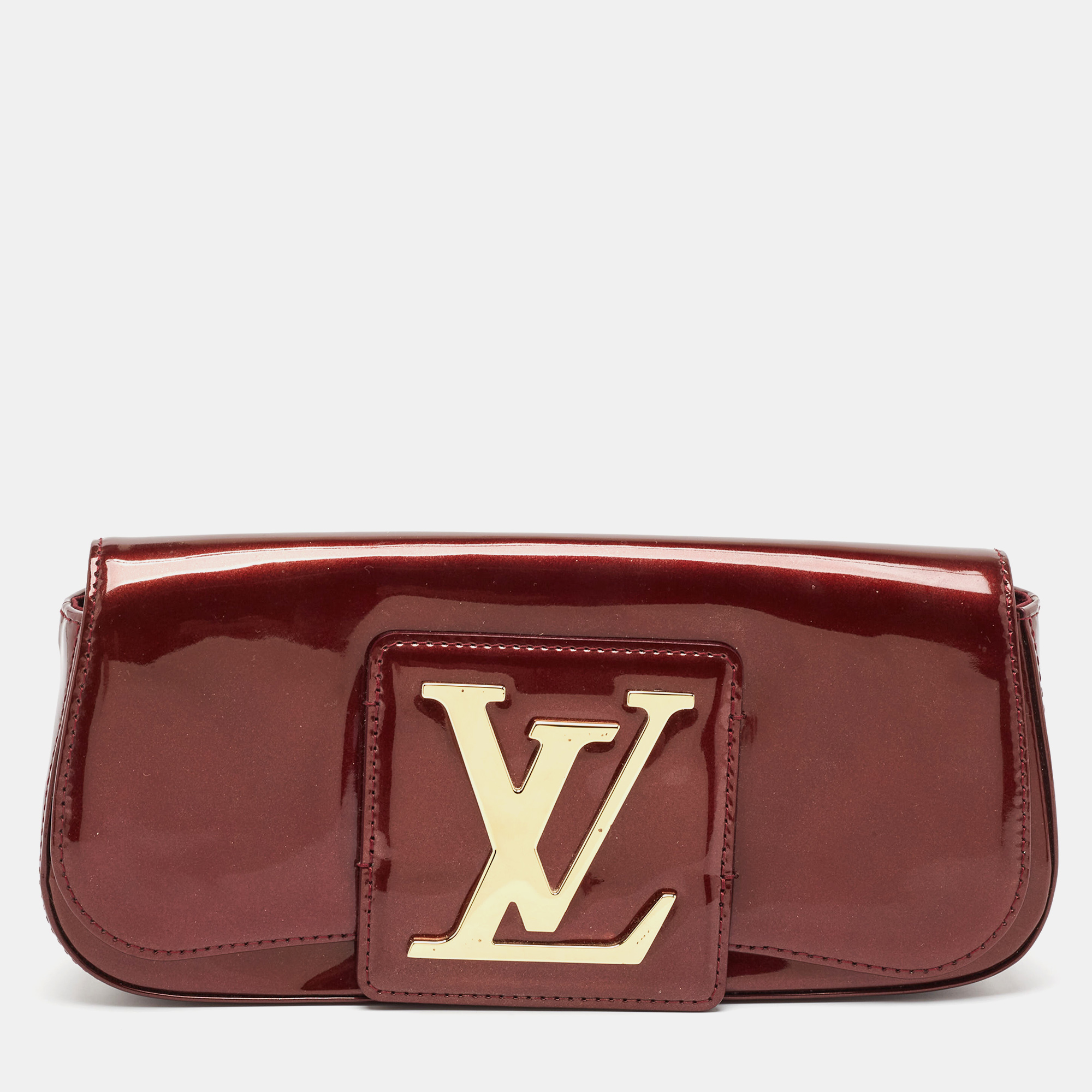 

Louis Vuitton Amarante Vernis Sobe Clutch, Burgundy