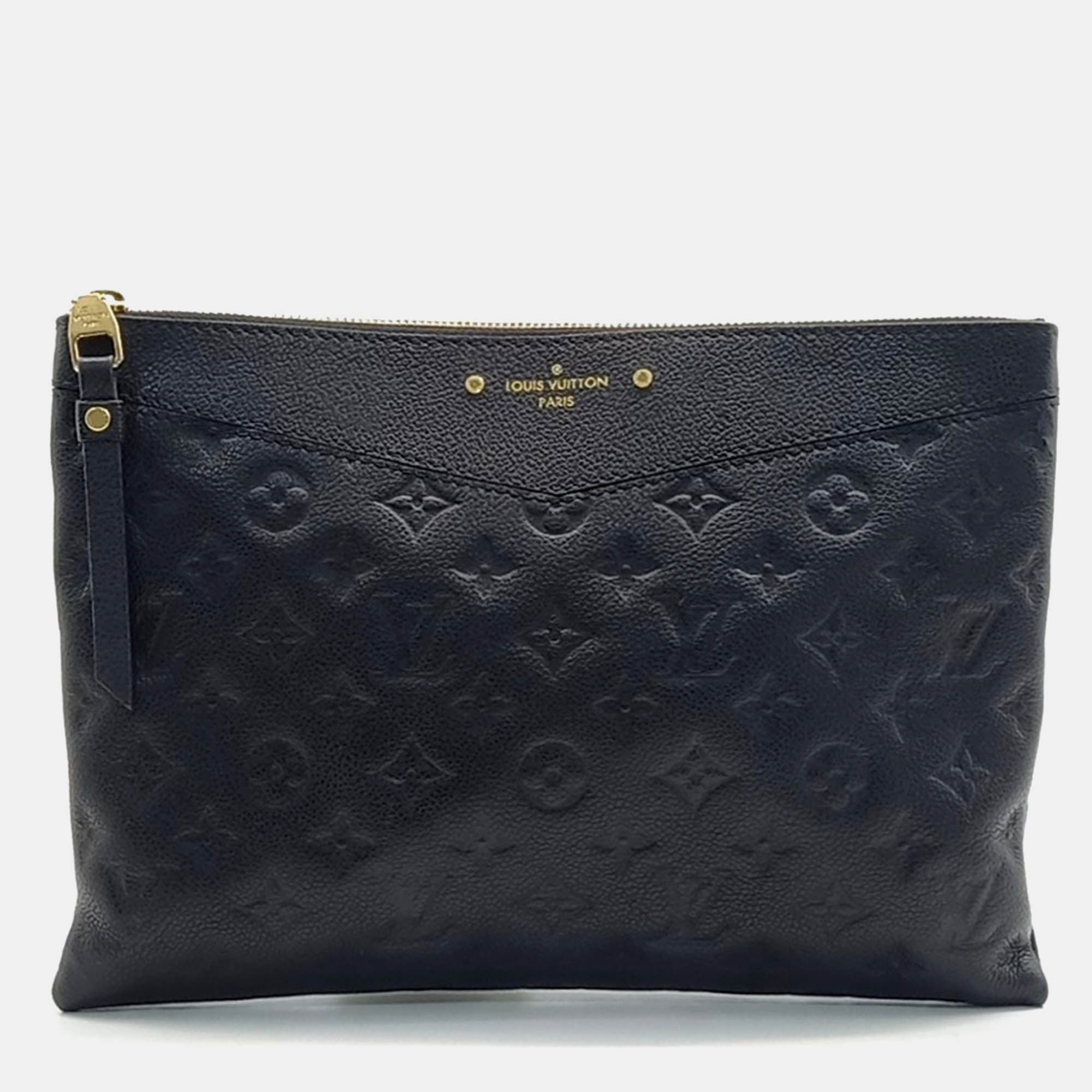 

Louis Vuitton Black Leather Louis Vuitton Empreinte Daily Clutch