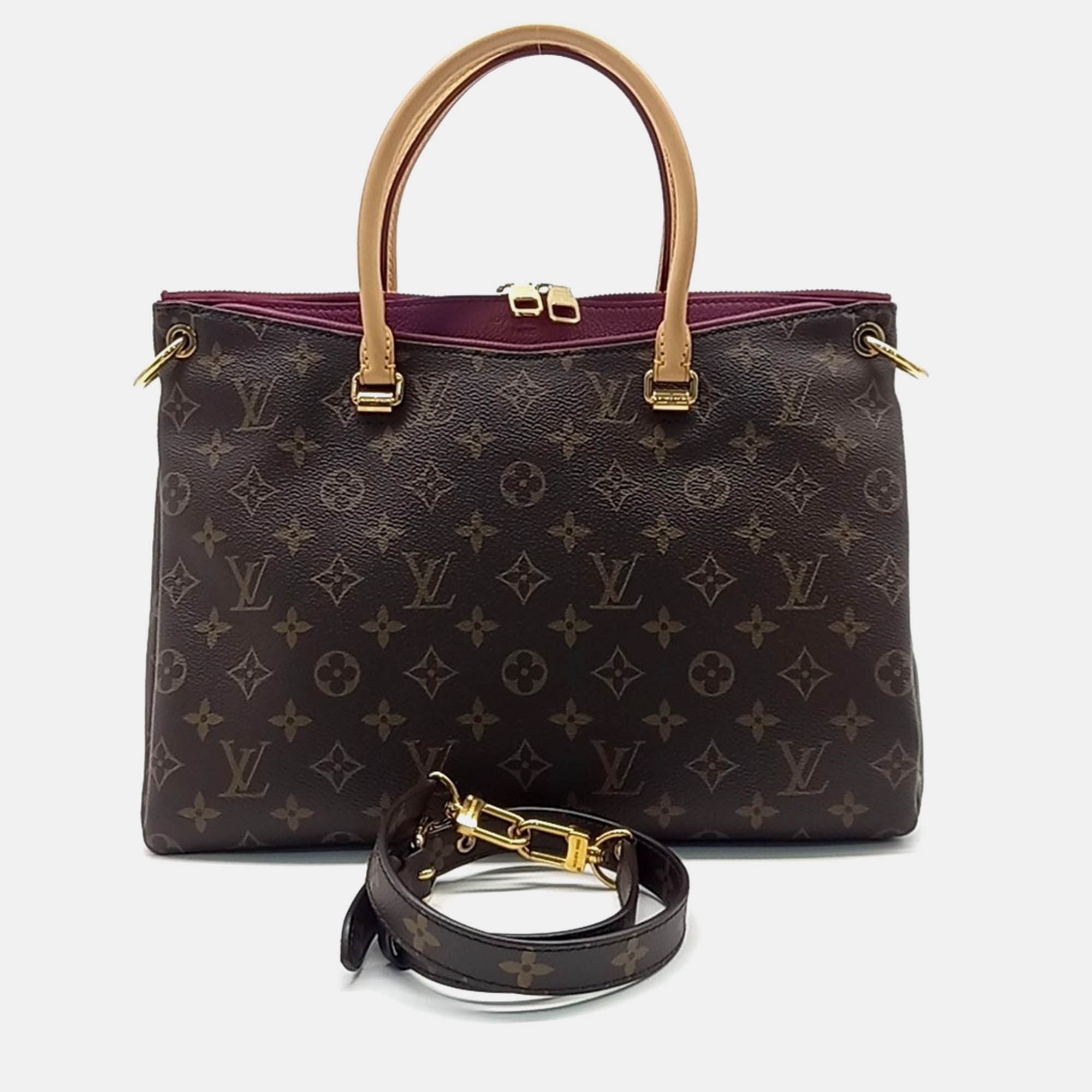 

Louis Vuitton Brown Coated Canvas Louis Vuitton Monogram Palace Bag