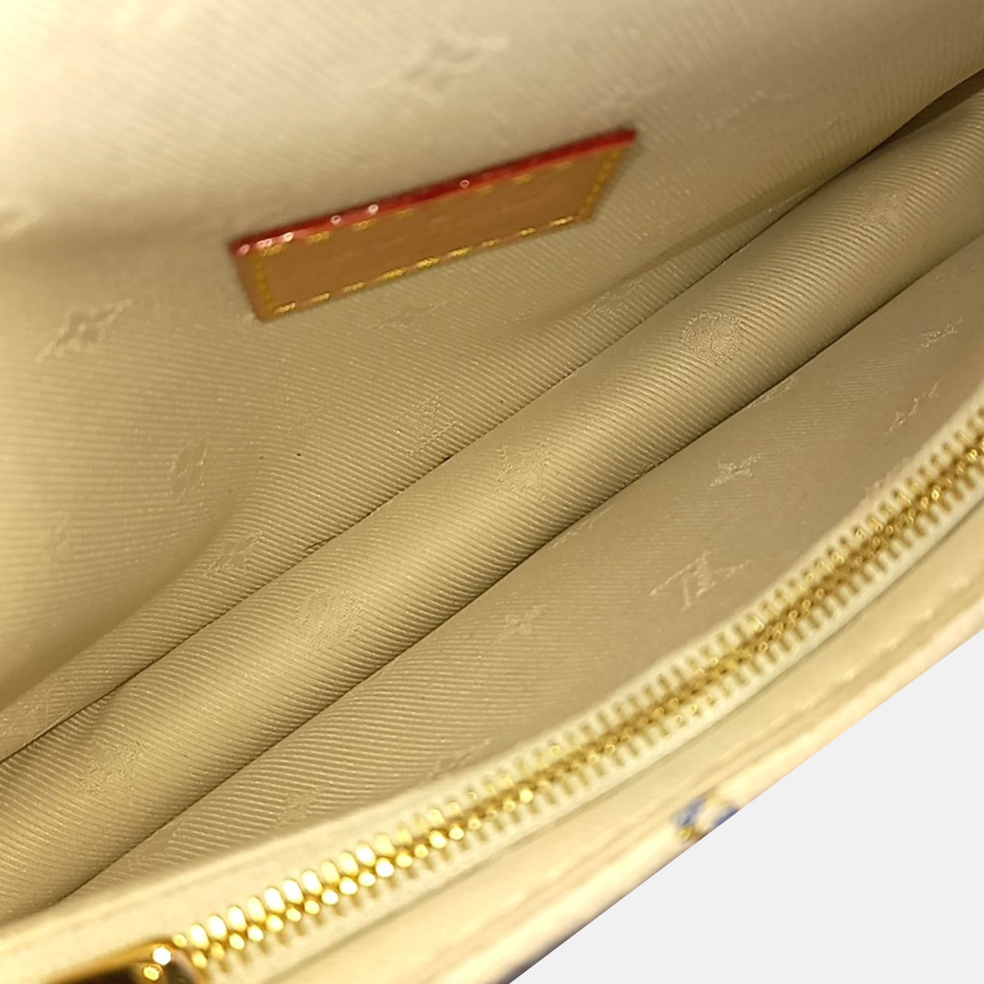 Louis Vuitton Multicolor White Canvas Louis Vuitton Canvas Wallet On Chain Bag 
