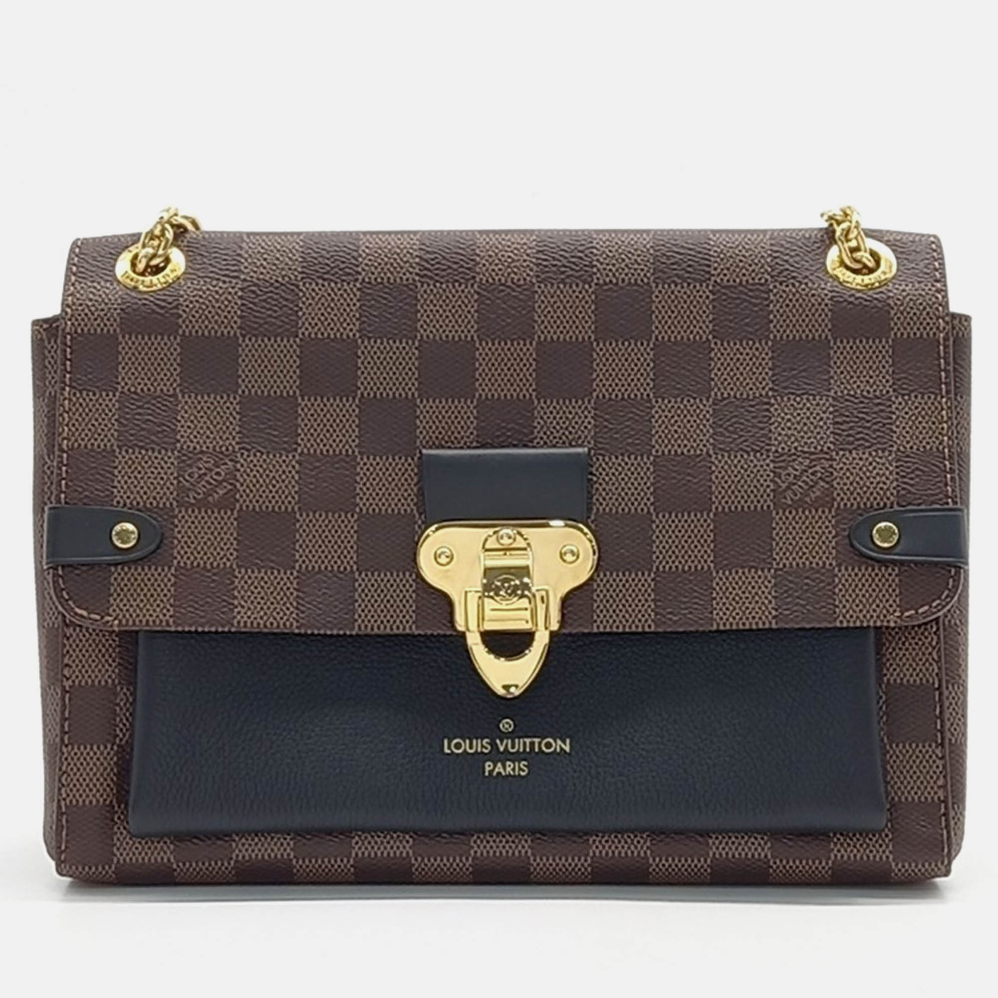 

Louis Vuitton Black Brown Coated Canvas Damier Babin PM Bag