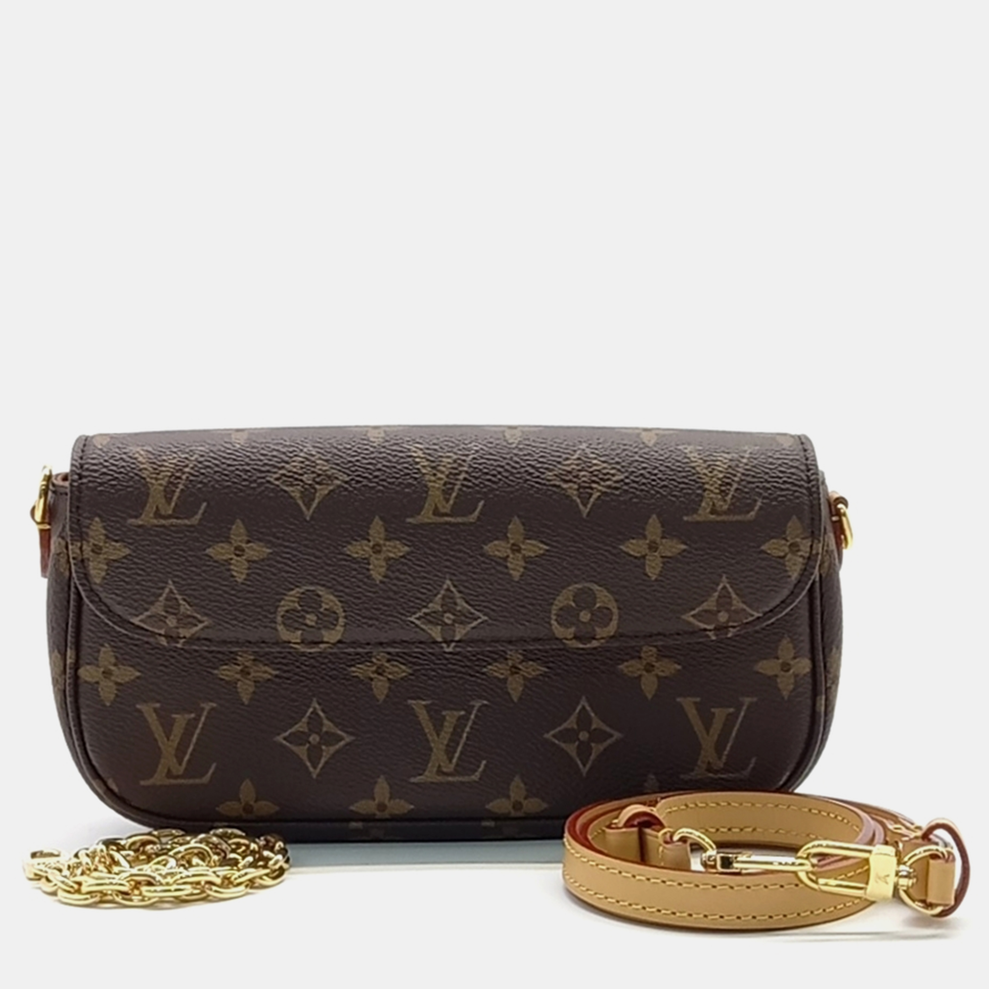 

Louis Vuitton Brown Coated Canvas Monogram Wallet On Chain Ivy Bag