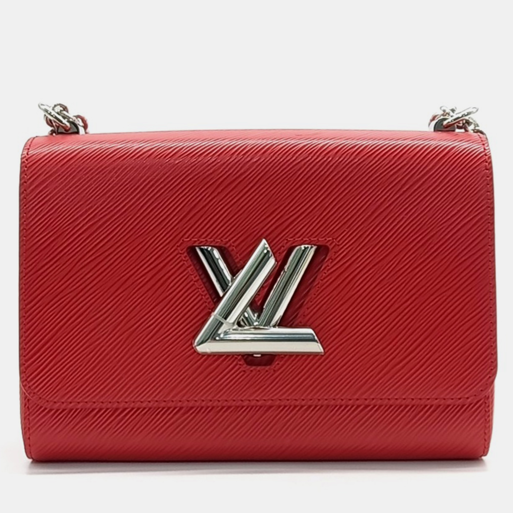 

Louis Vuitton Red Leather Epi Twist MM Bag