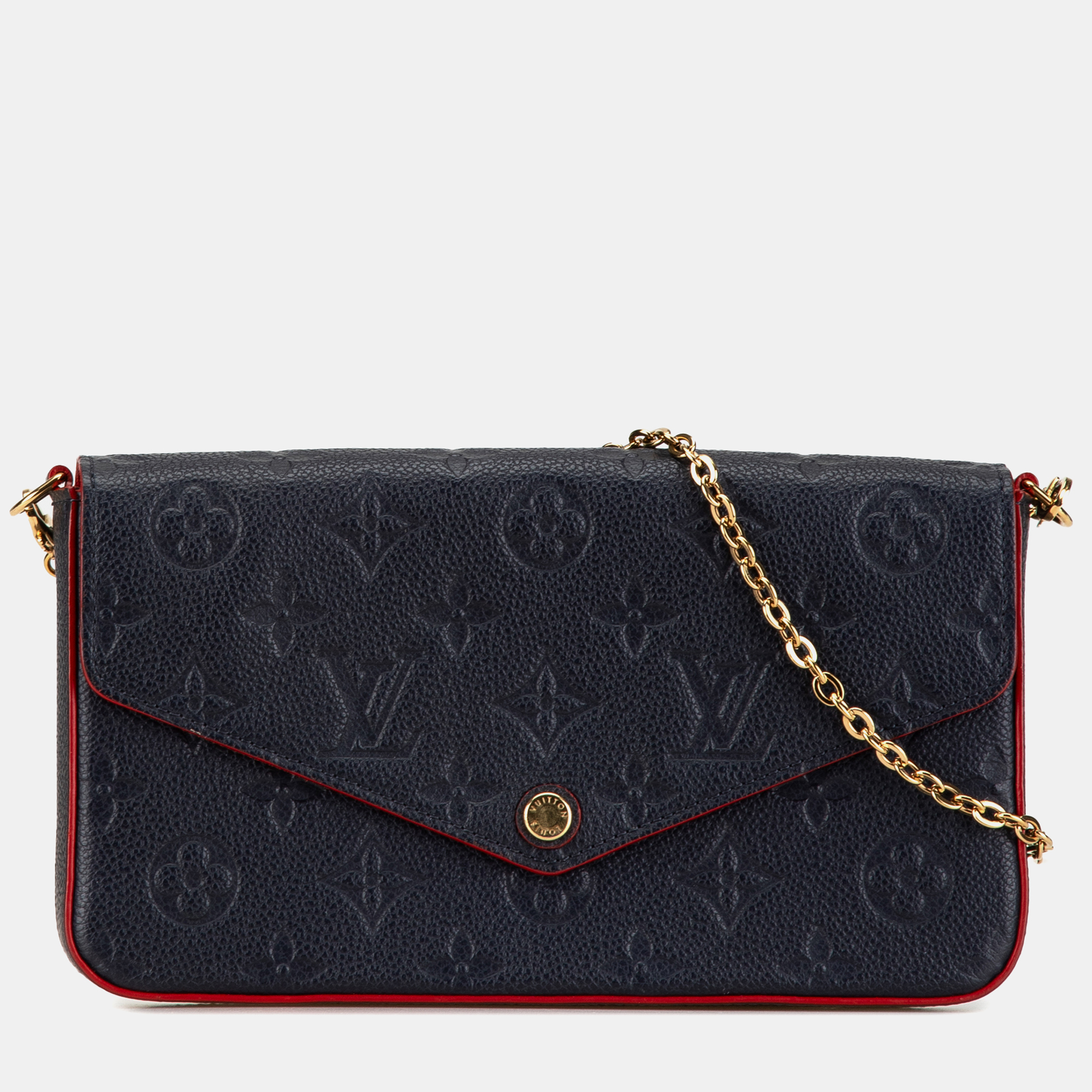 

Louis Vuitton Monogram Empreinte Pochette Felicie, Navy blue