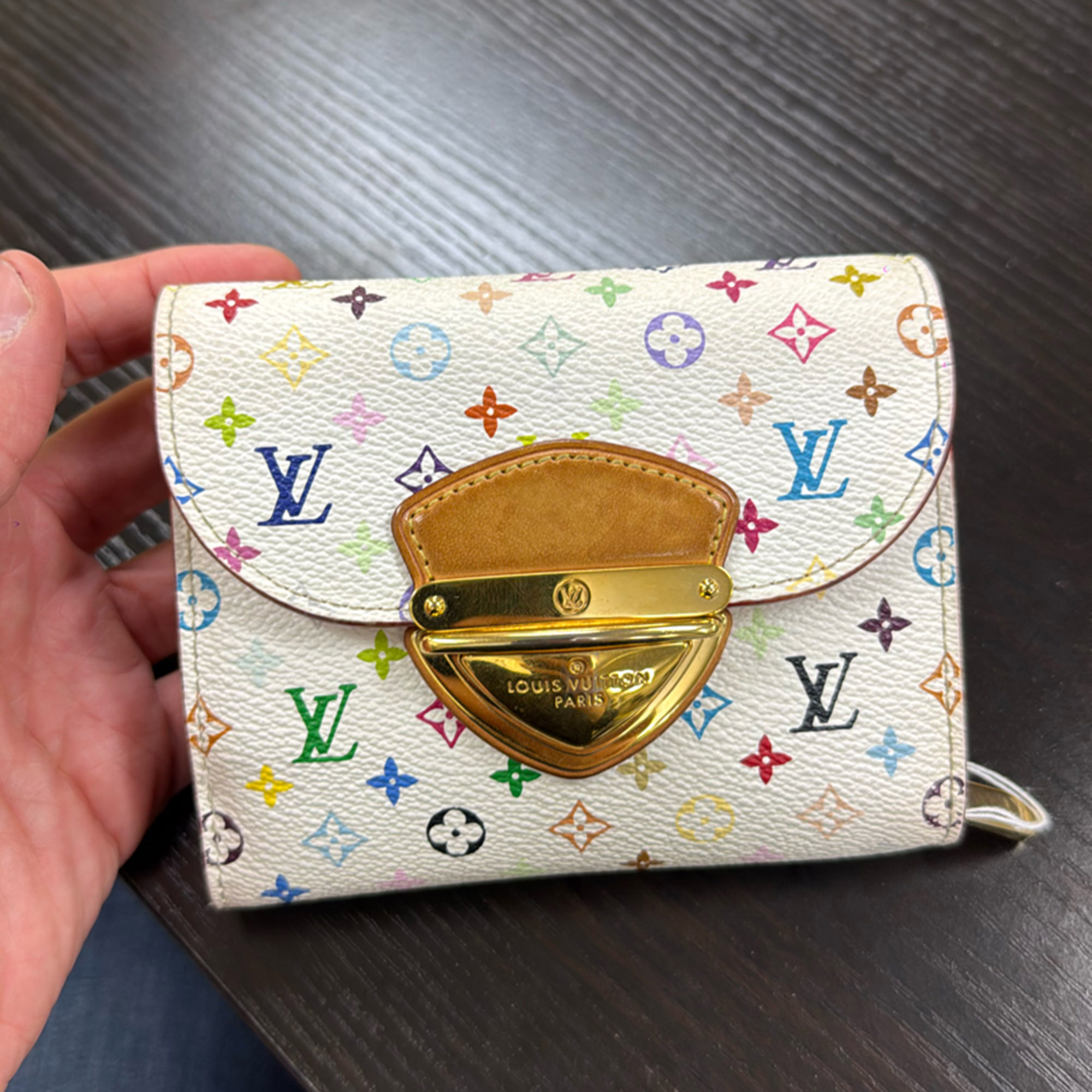 

Louis Vuitton White Multicolor Koala Wallet