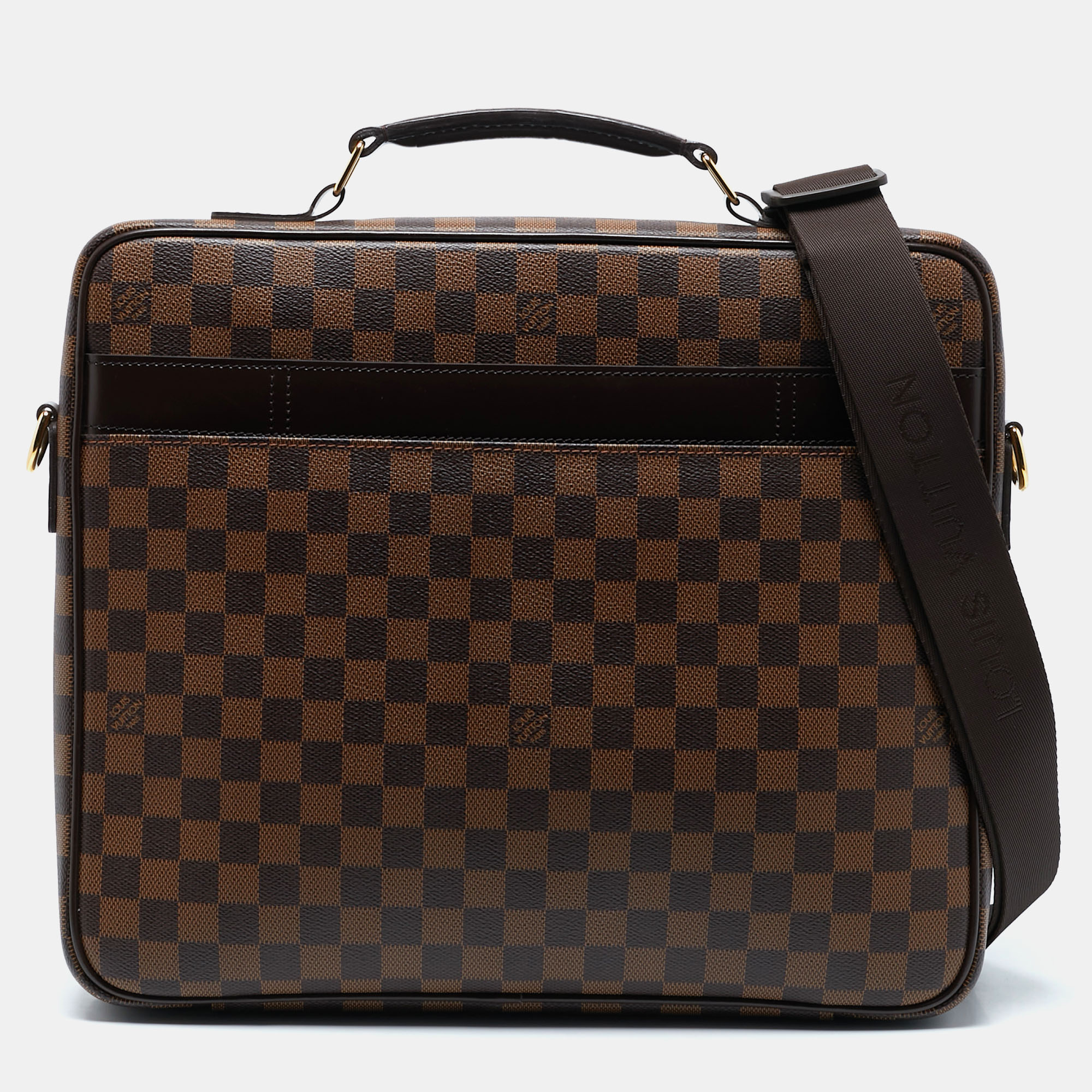 

Louis Vuitton Damier Ebene Canvas and Leather Sabana Laptop Bag, Brown