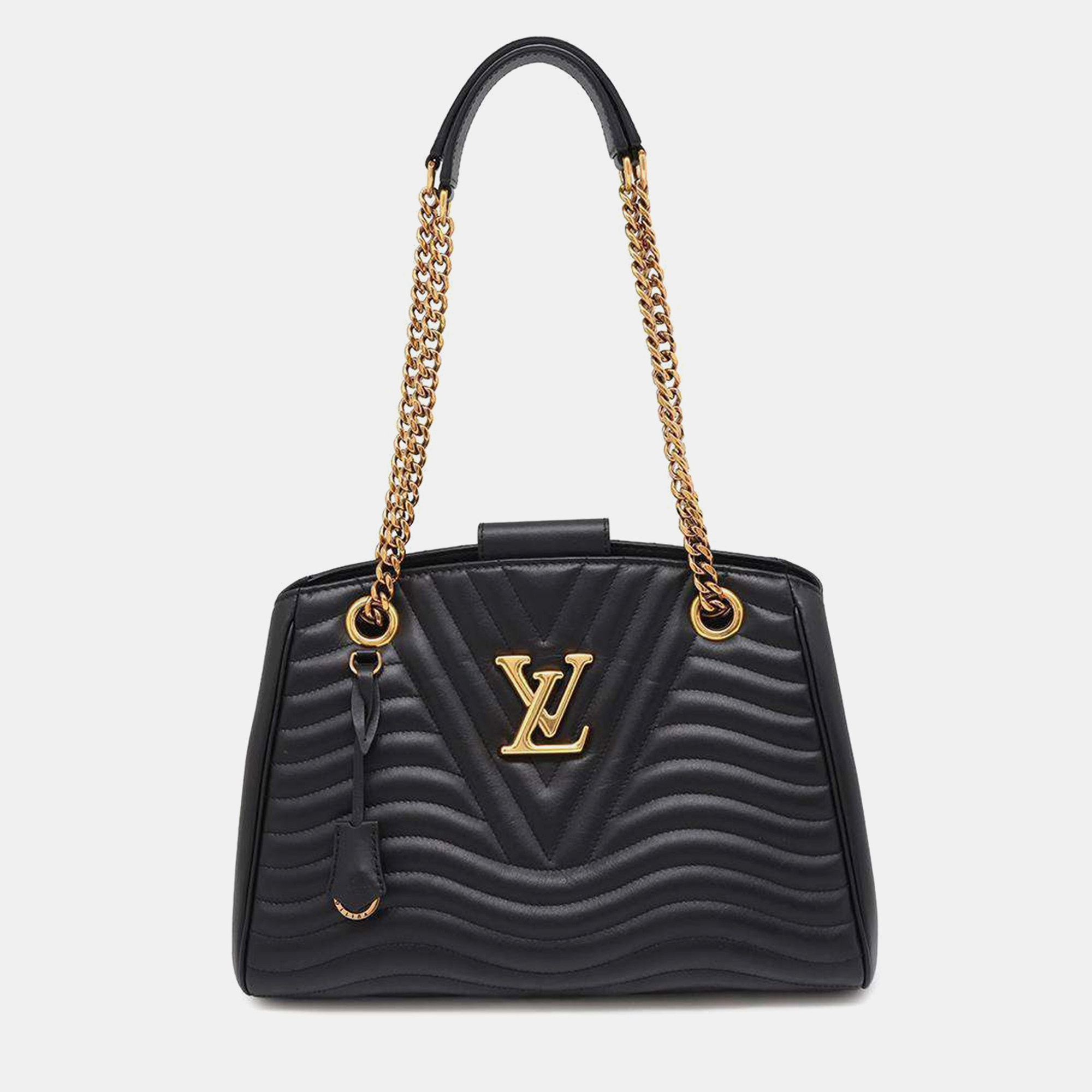 

Louis Vuitton Noir Calf Leather New Wave Chain Tote Bag, Black