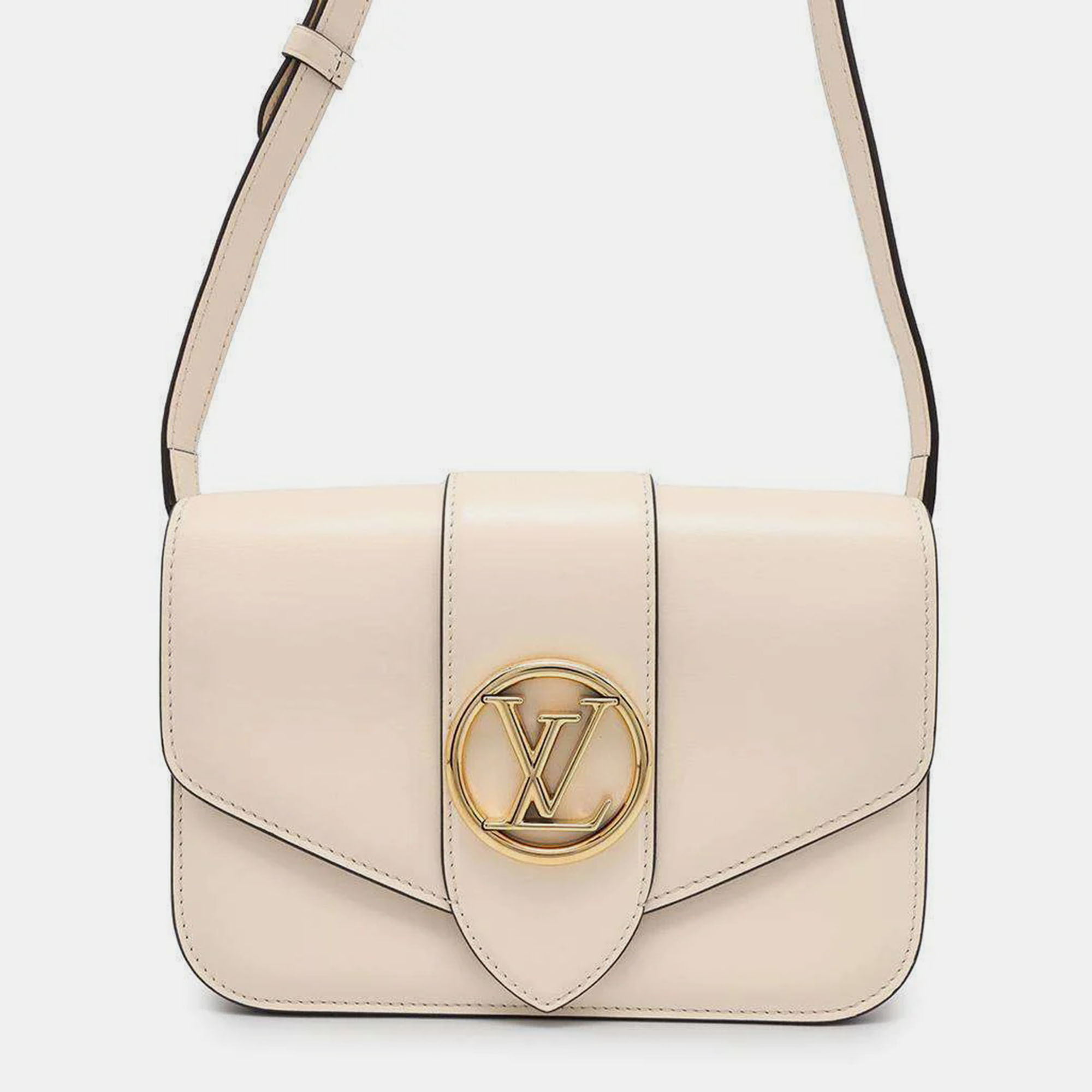 

Louis Vuitton Claim Smooth Cowhide Leather Pont Neuf Bag, Cream