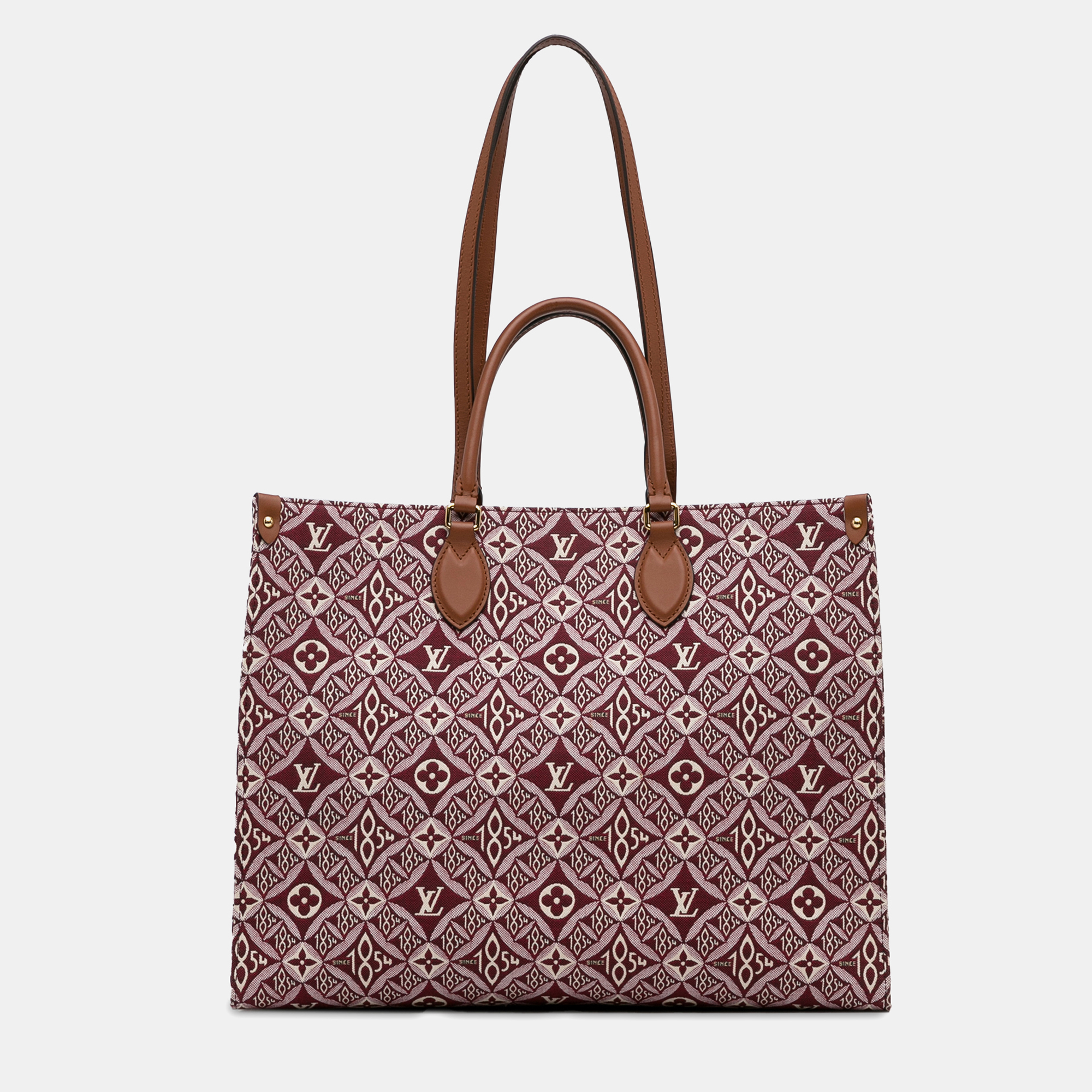 

Louis Vuitton Brown Canvas and Fabric Louis Vuitton Monogram Since 1854 Onthego GM