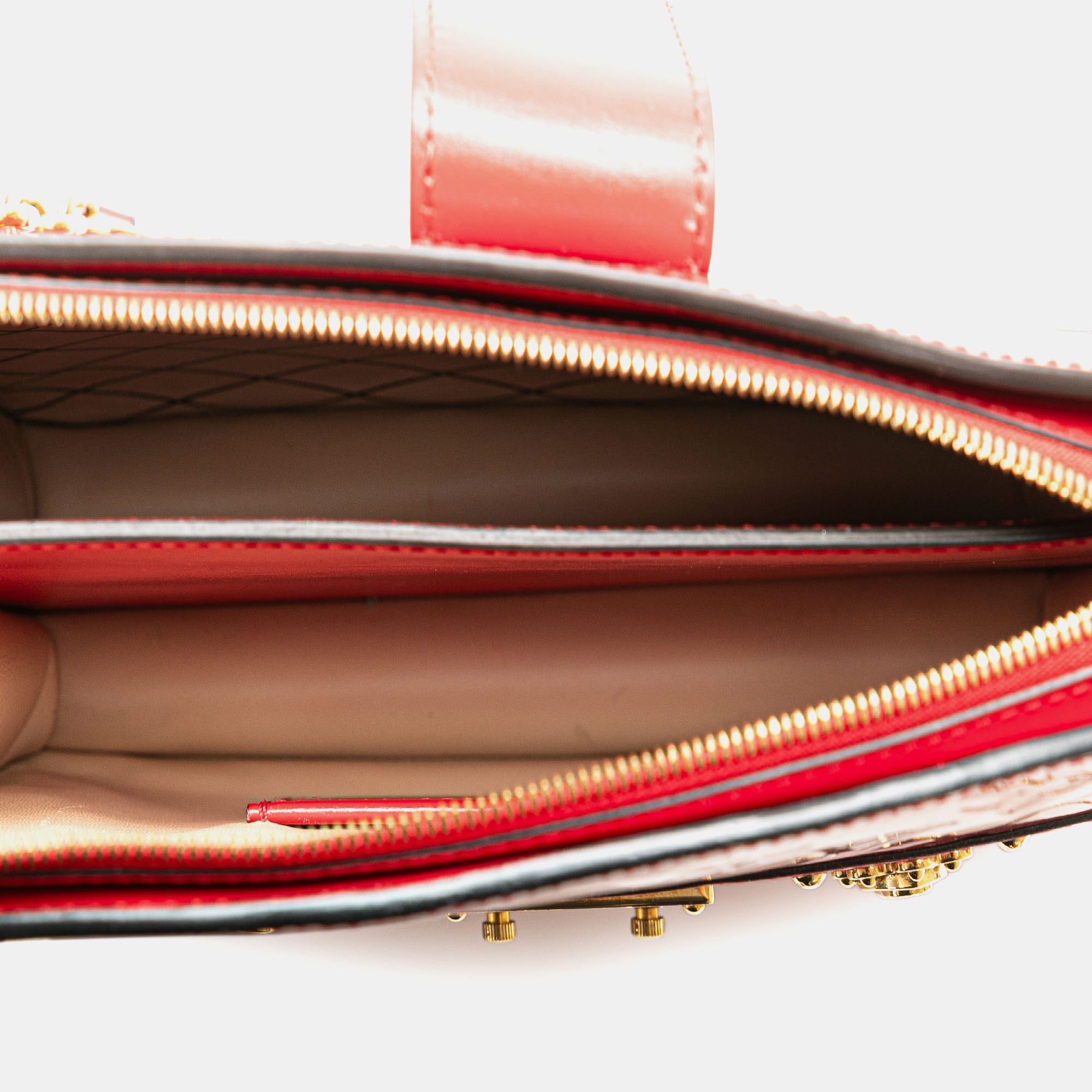 Louis Vuitton Red Patent Leather Monogram Vernis Trunk Clutch 
