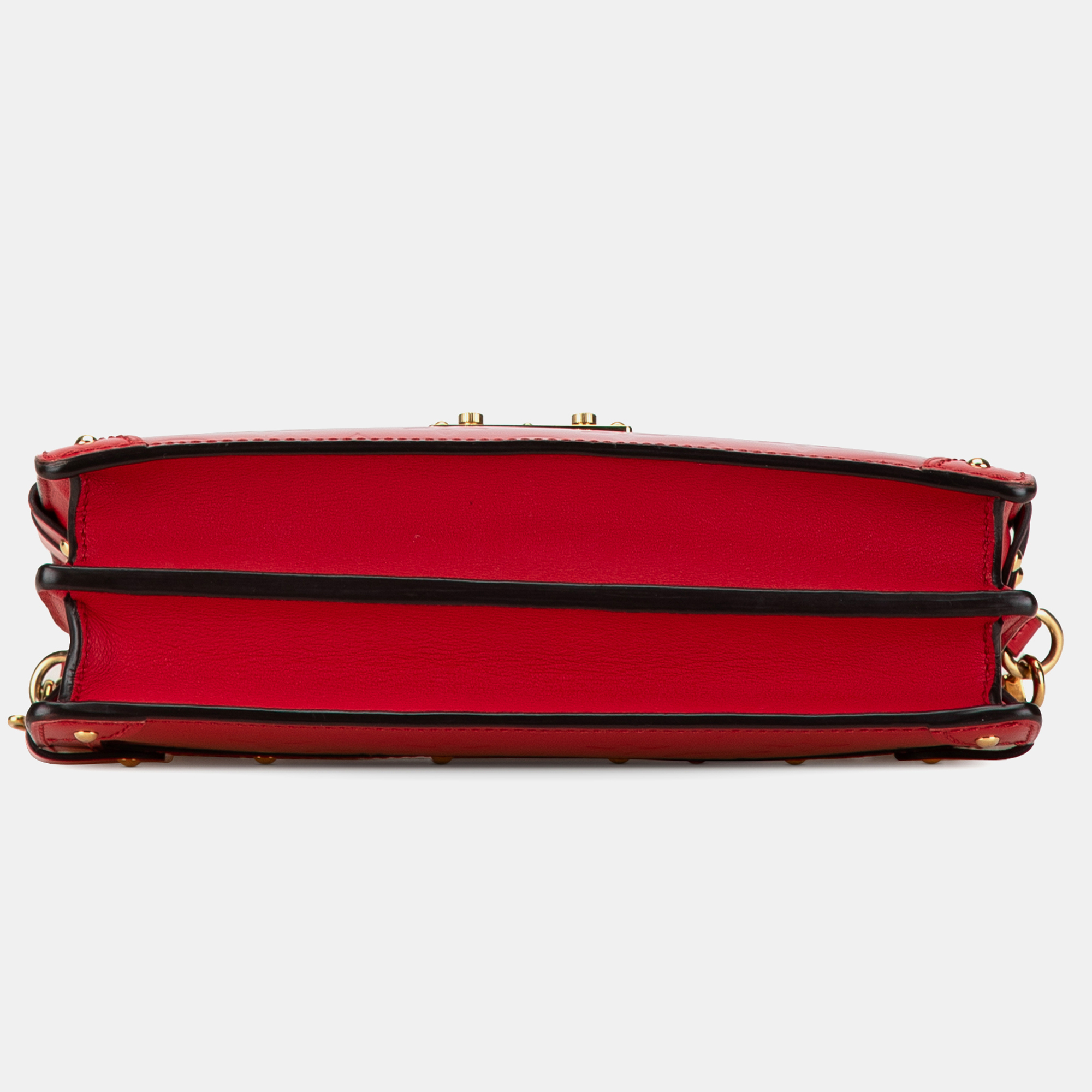 Louis Vuitton Red Patent Leather Monogram Vernis Trunk Clutch 