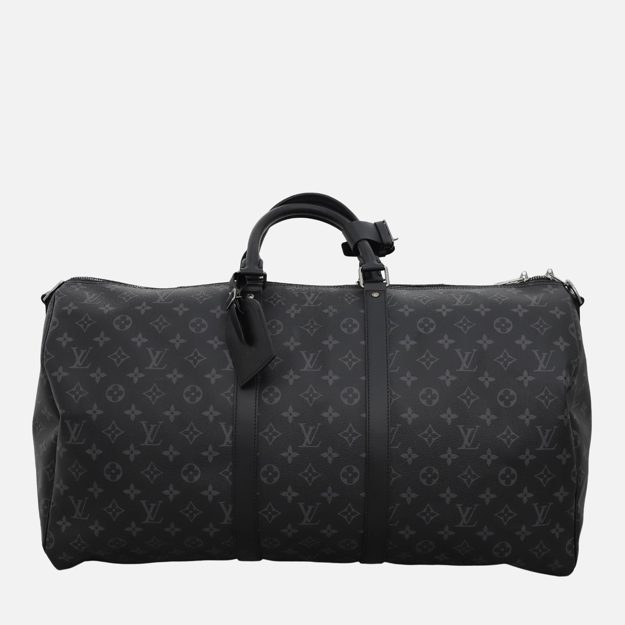 

Louis Vuitton Monogram Eclipse Keepall Bandouliere 55 Bag, Black