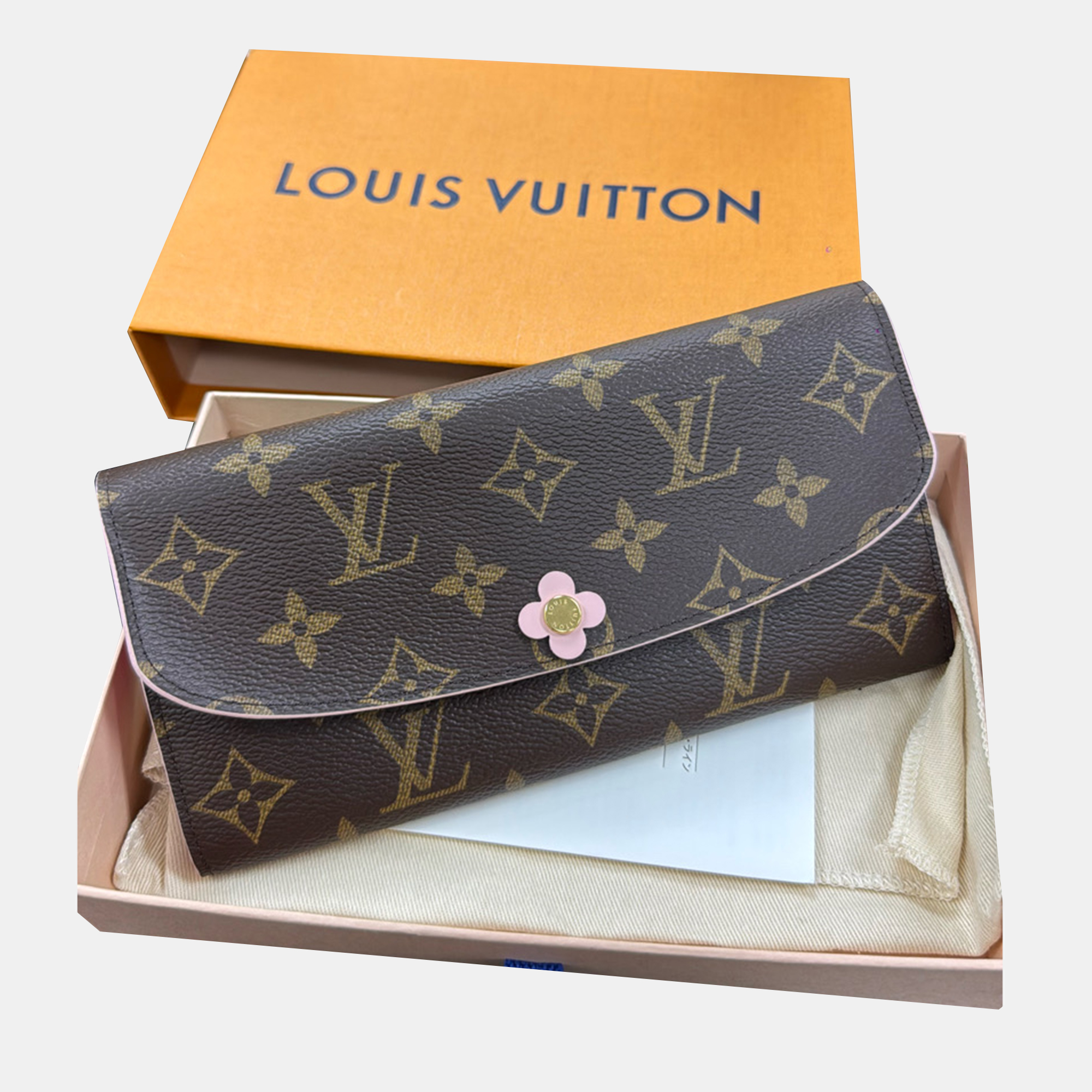 

Louis Vuitton Canvas Blooming Flowers Emilie wallet, Brown