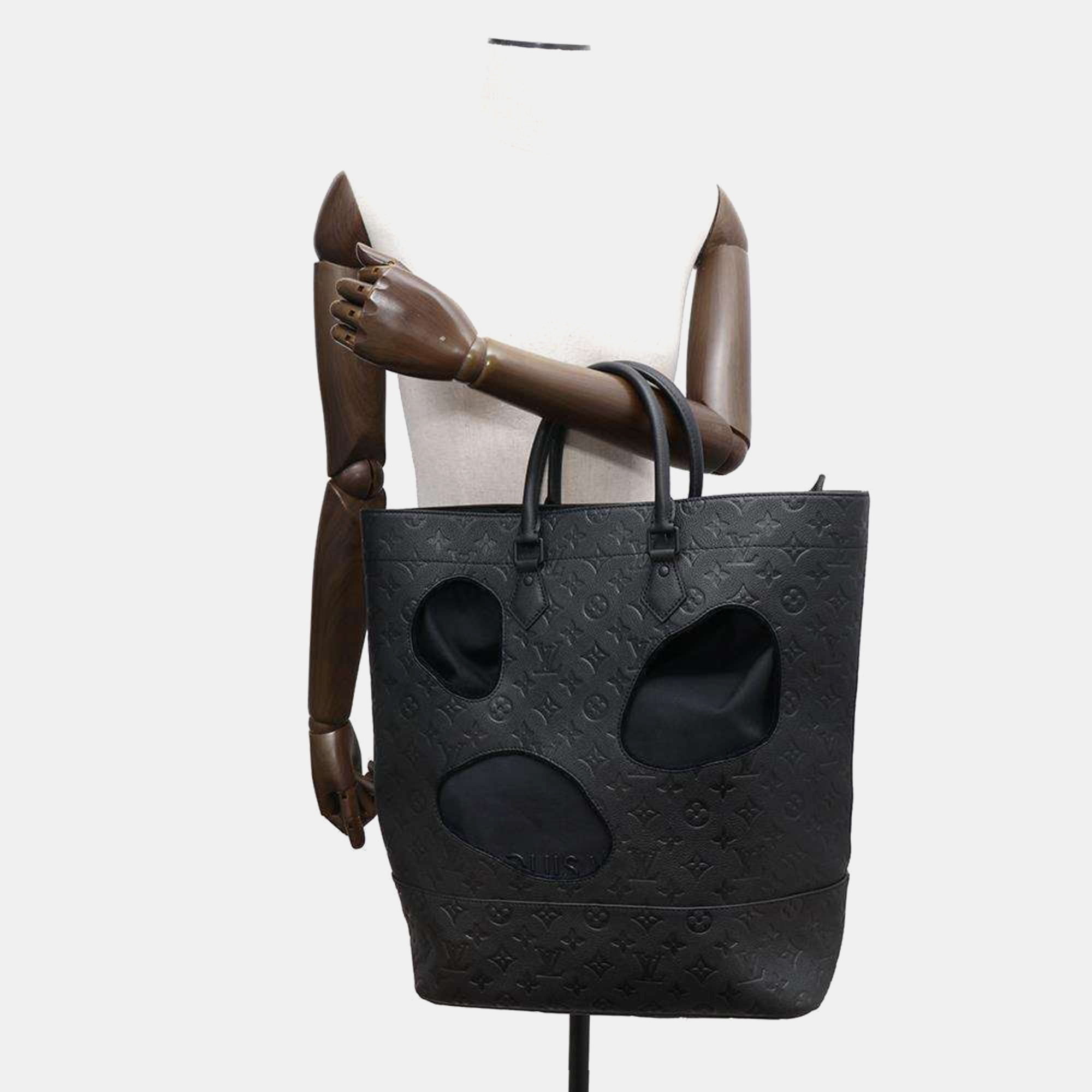 Louis Vuitton Black Monogram Empreinte Withholes MM Tote Bag 
