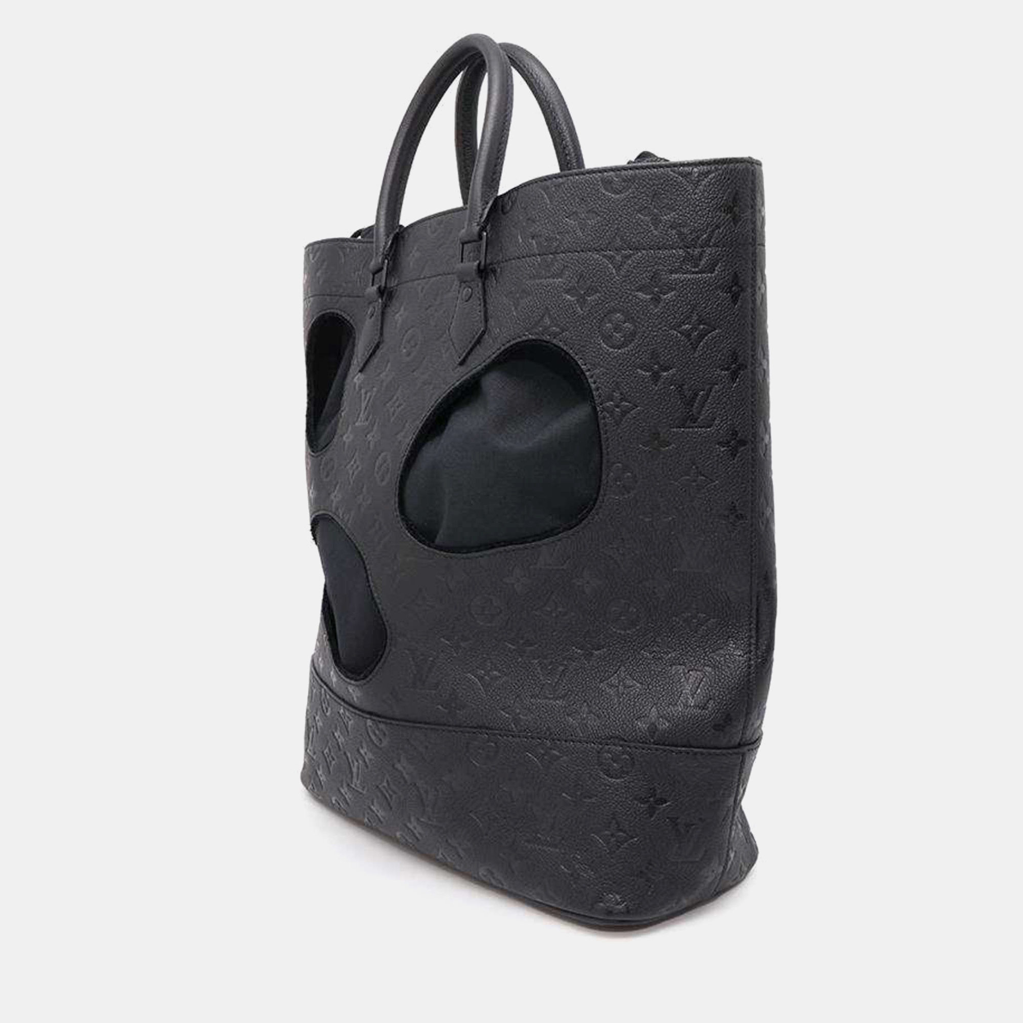 Louis Vuitton Black Monogram Empreinte Withholes MM Tote Bag 