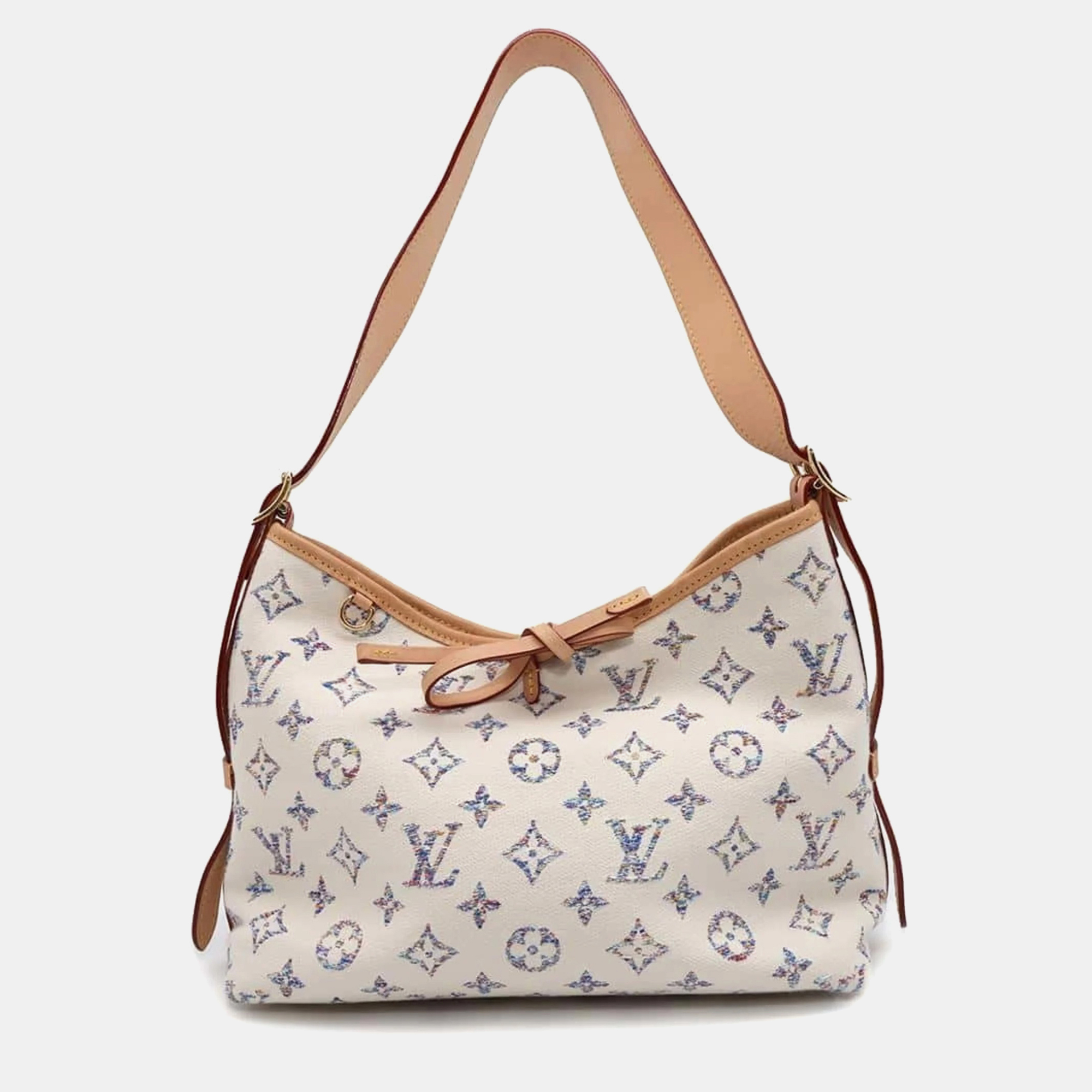 

Louis Vuitton Monogram Jacquard Carryall NM PM Shoulder Bag, White