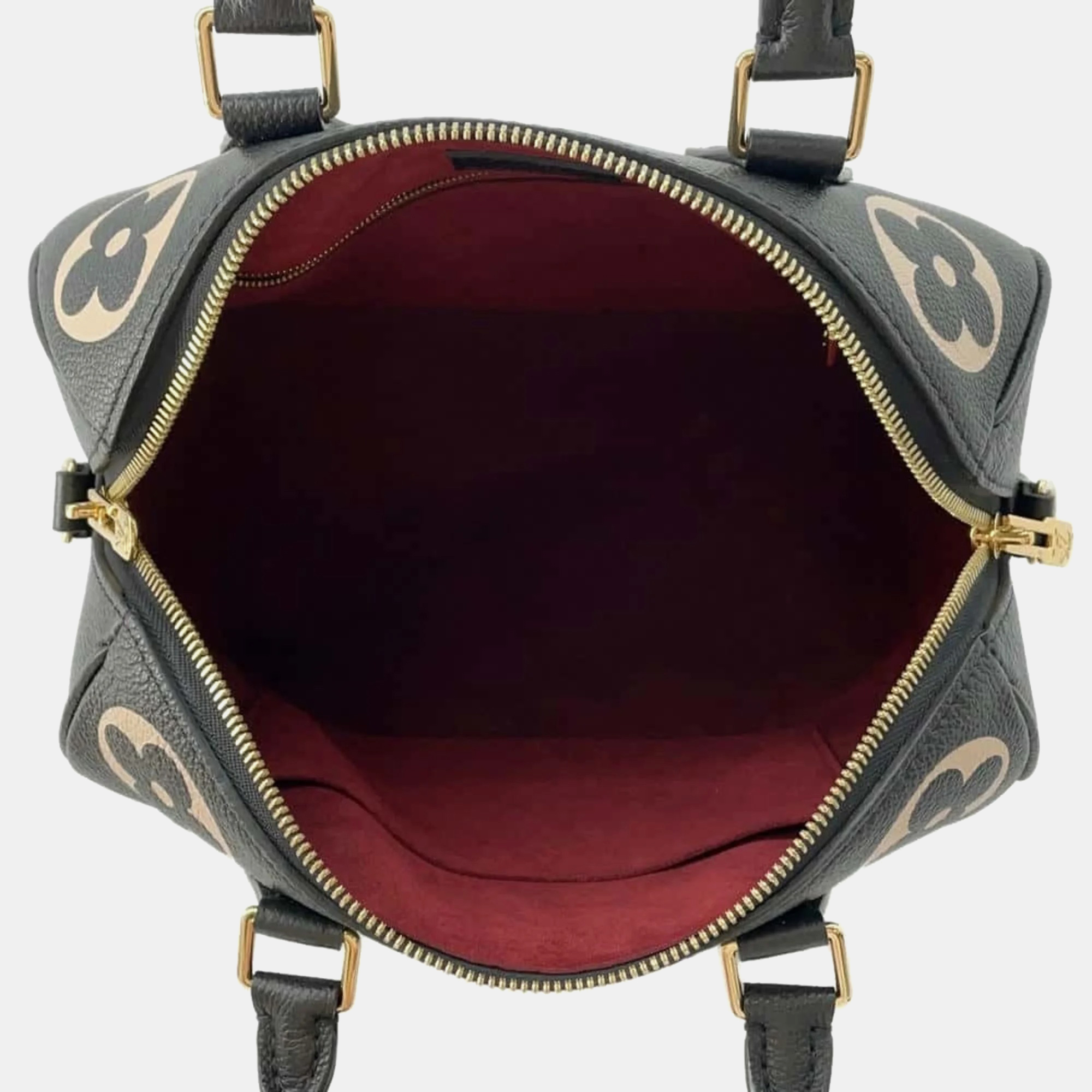 Louis Vuitton Black Monogram Empreinte Speedy Bandouliere 25 Shoulder Bag 