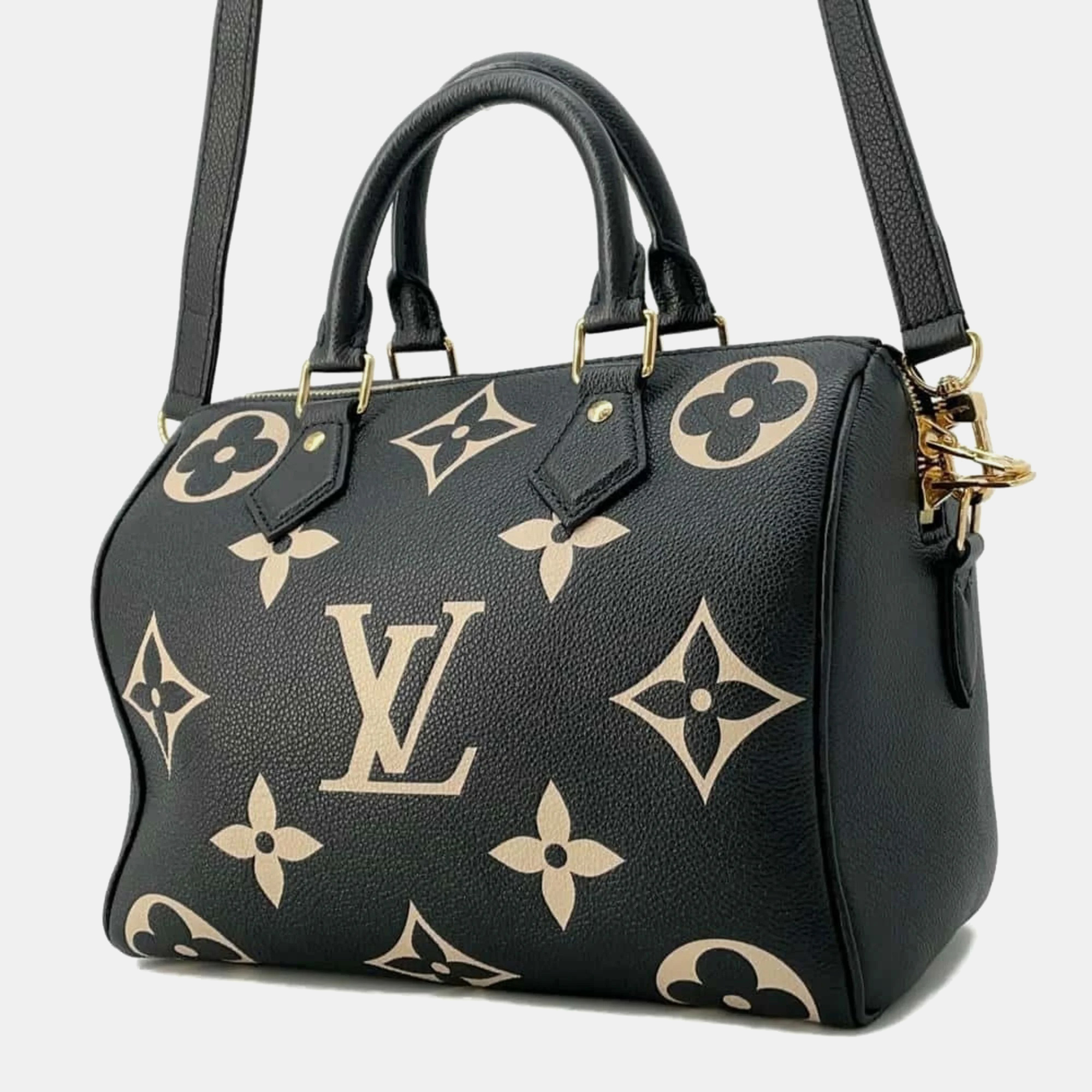 Louis Vuitton Black Monogram Empreinte Speedy Bandouliere 25 Shoulder Bag 