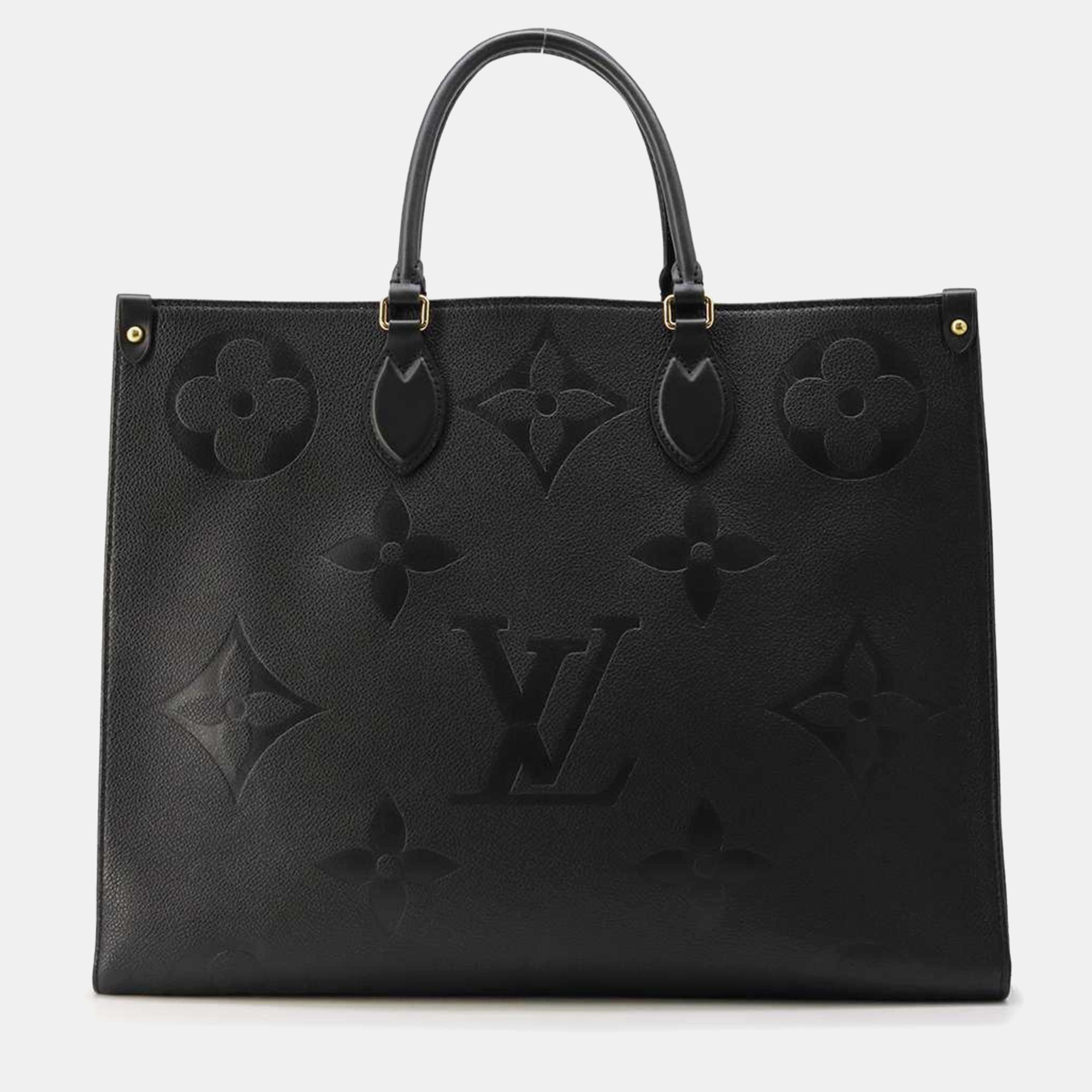 

Louis Vuitton Black Monogram Empreinte On The Go Gm Tote Bag