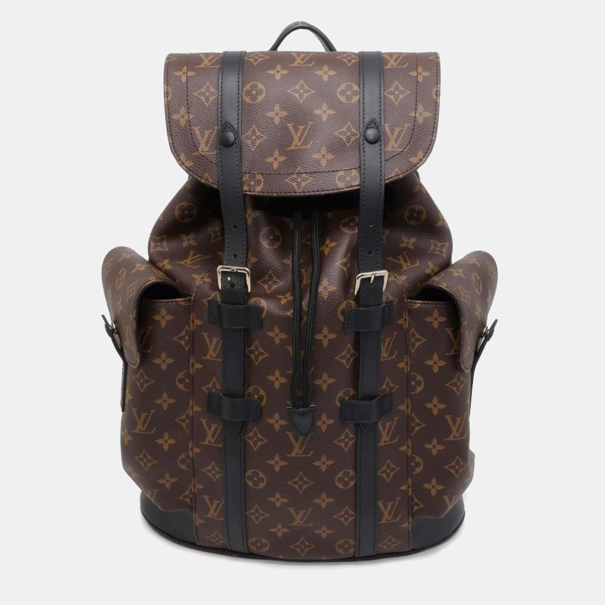 

Louis Vuitton Black Monogram Macassar Christopher Mm Backpack