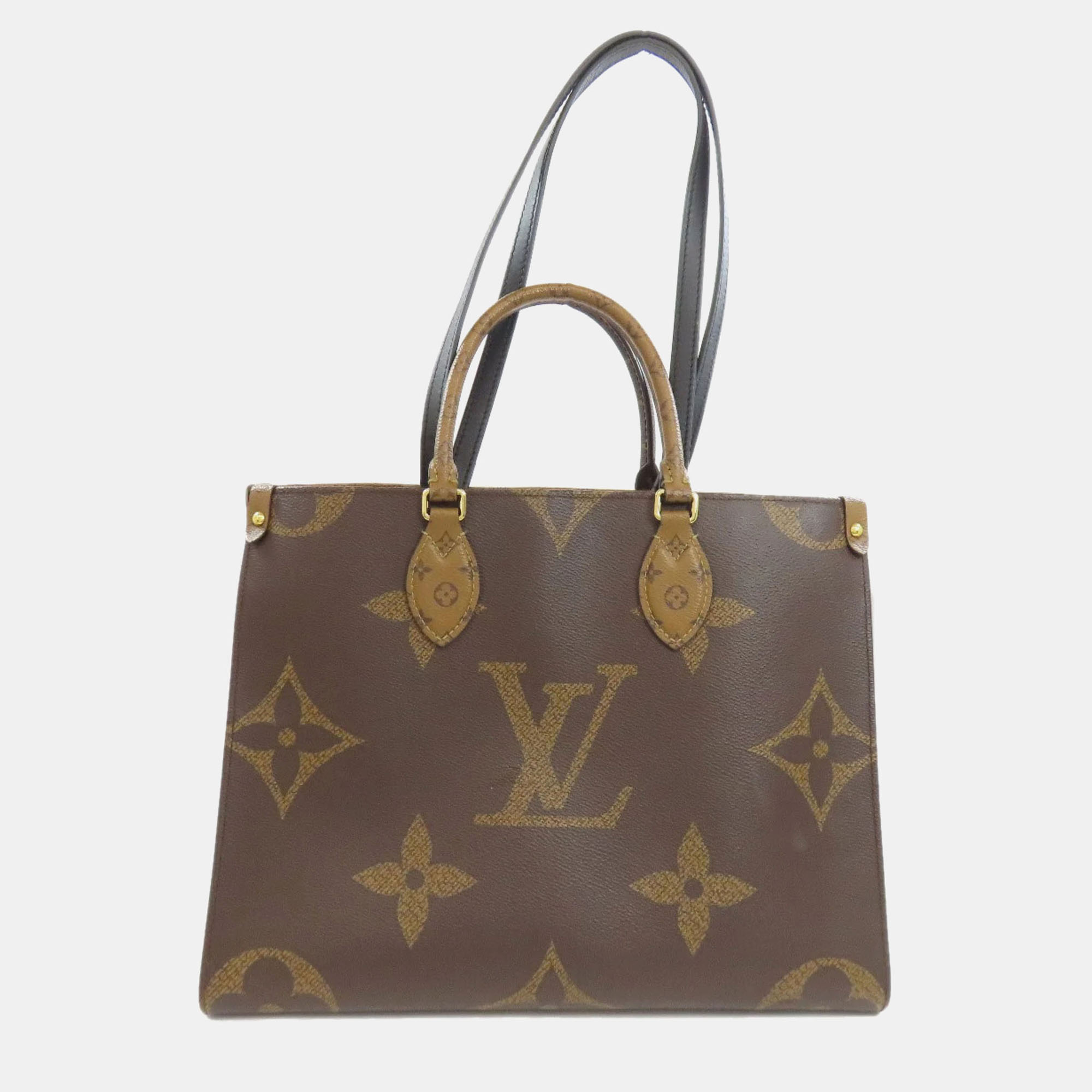 

Louis Vuitton Giant Monogram Canvas On The Go Mm Tote Bag, Brown