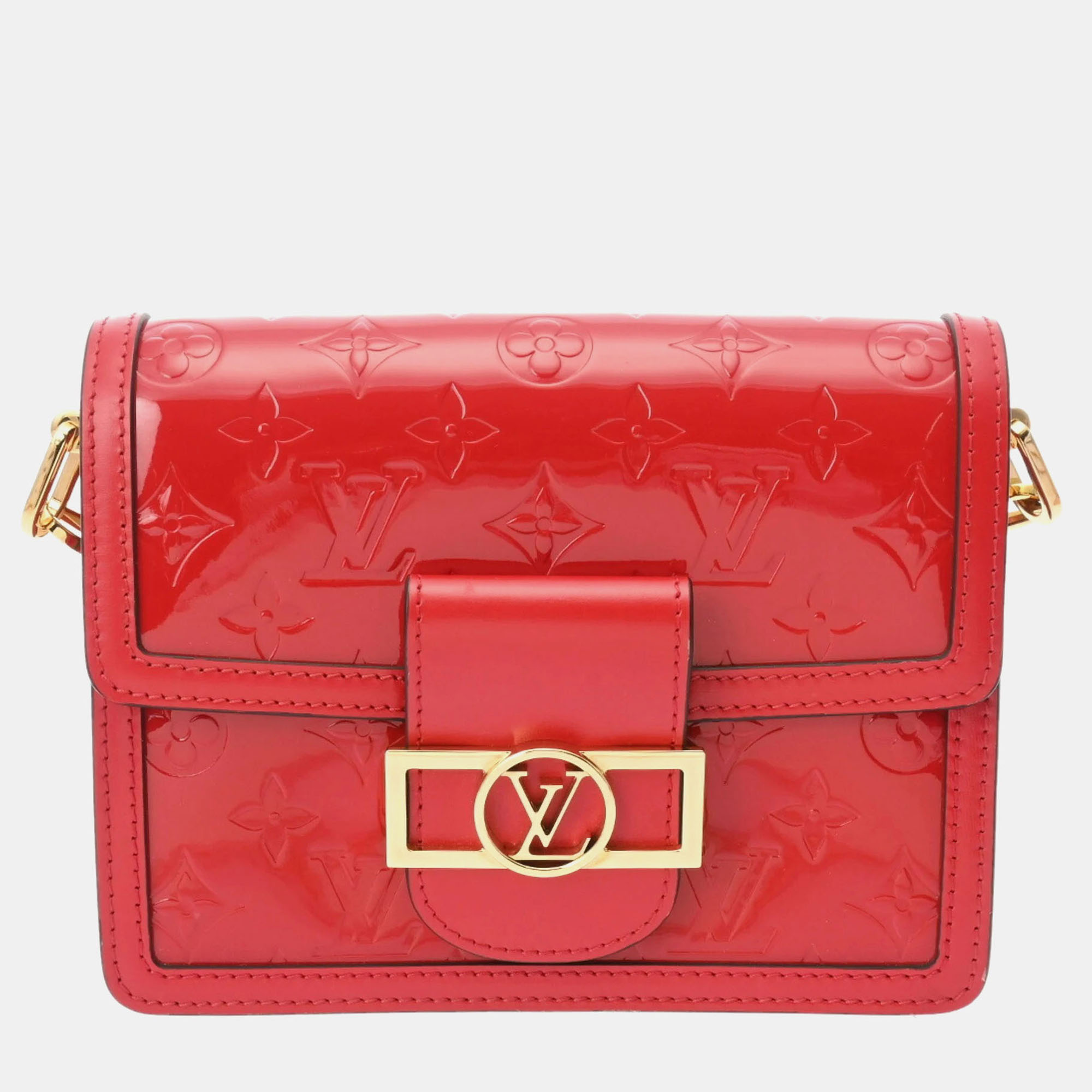 

Louis Vuitton Rouge Vernis Dauphine Mini Shoulder Bag, Red