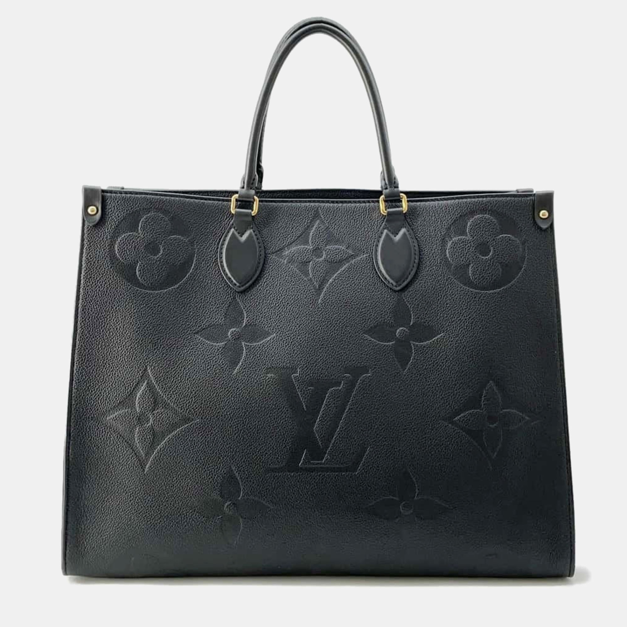 

Louis Vuitton Black Monogram Empreinte On The Go Gm Shoulder Bag