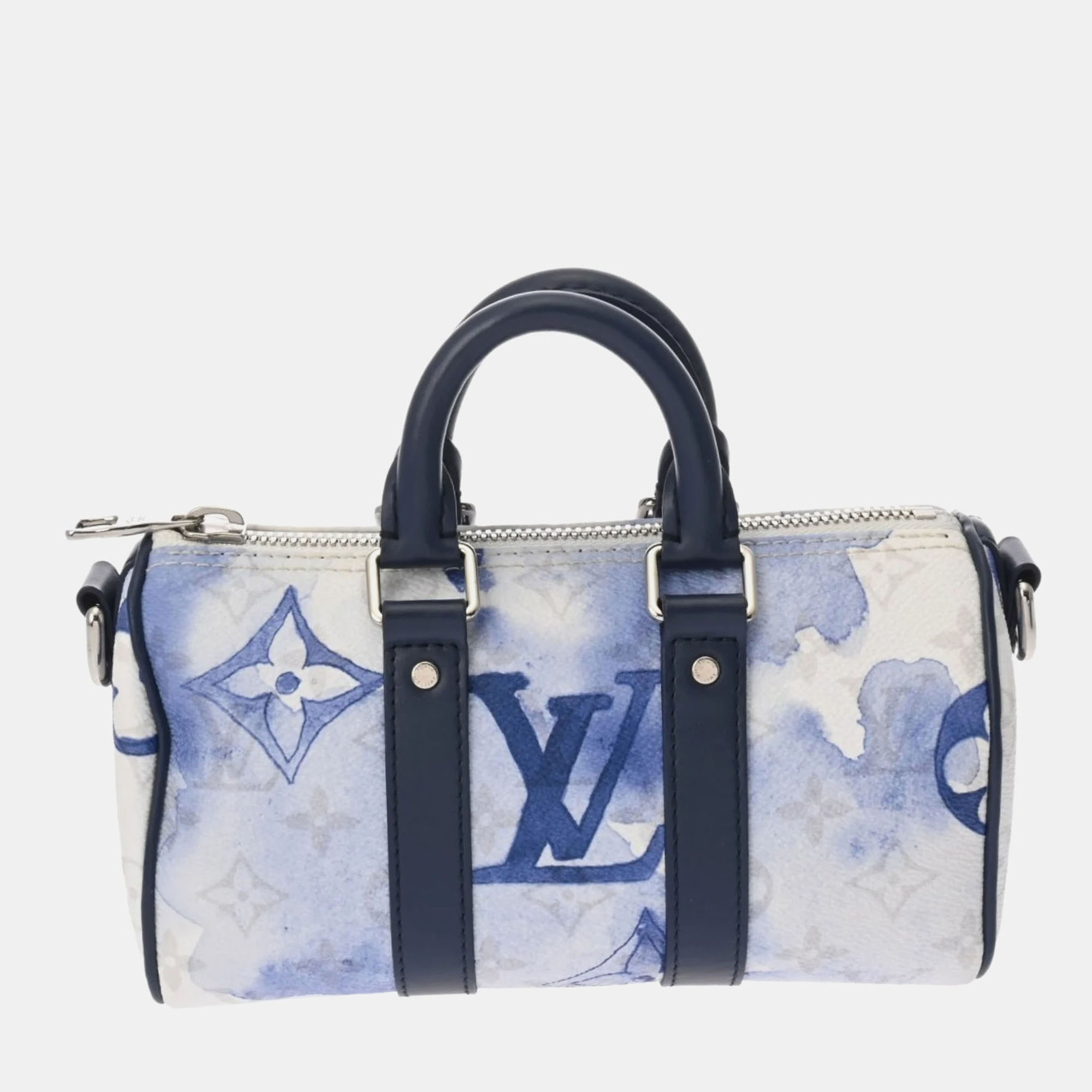 

Louis Vuitton White/Blue Canvas Monogram Watercolor Keepall  Handbag