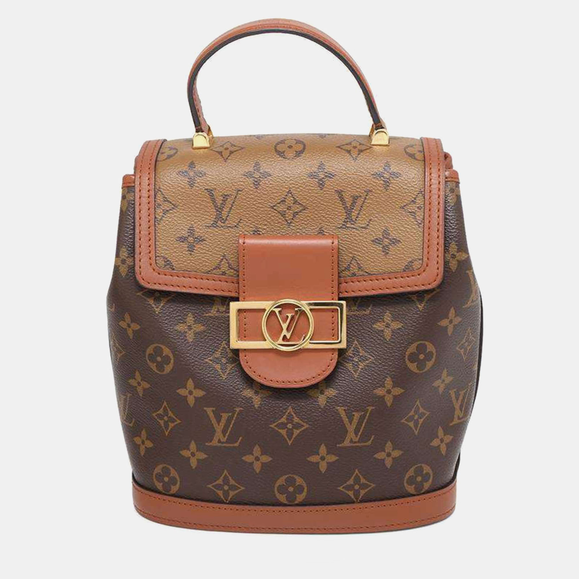 

Louis Vuitton Monogram Reverse Dauphine Backpack, Brown