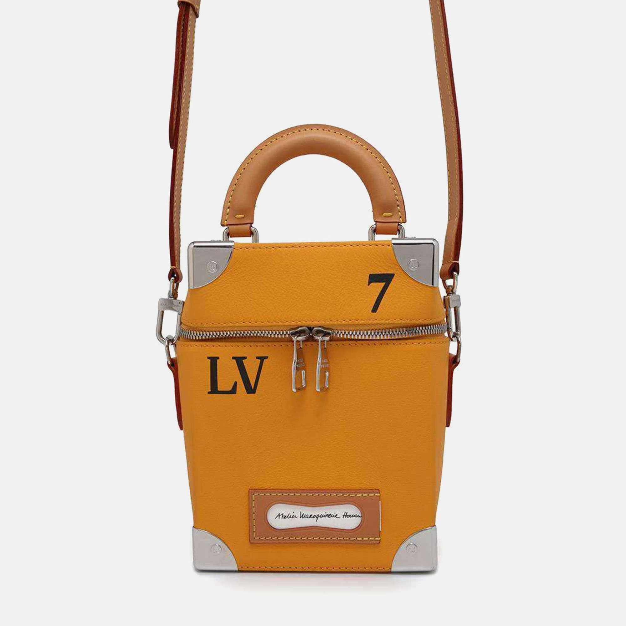 

Louis Vuitton Cowhide Leather Vertical Box Trunk Shoulder Bag, Yellow