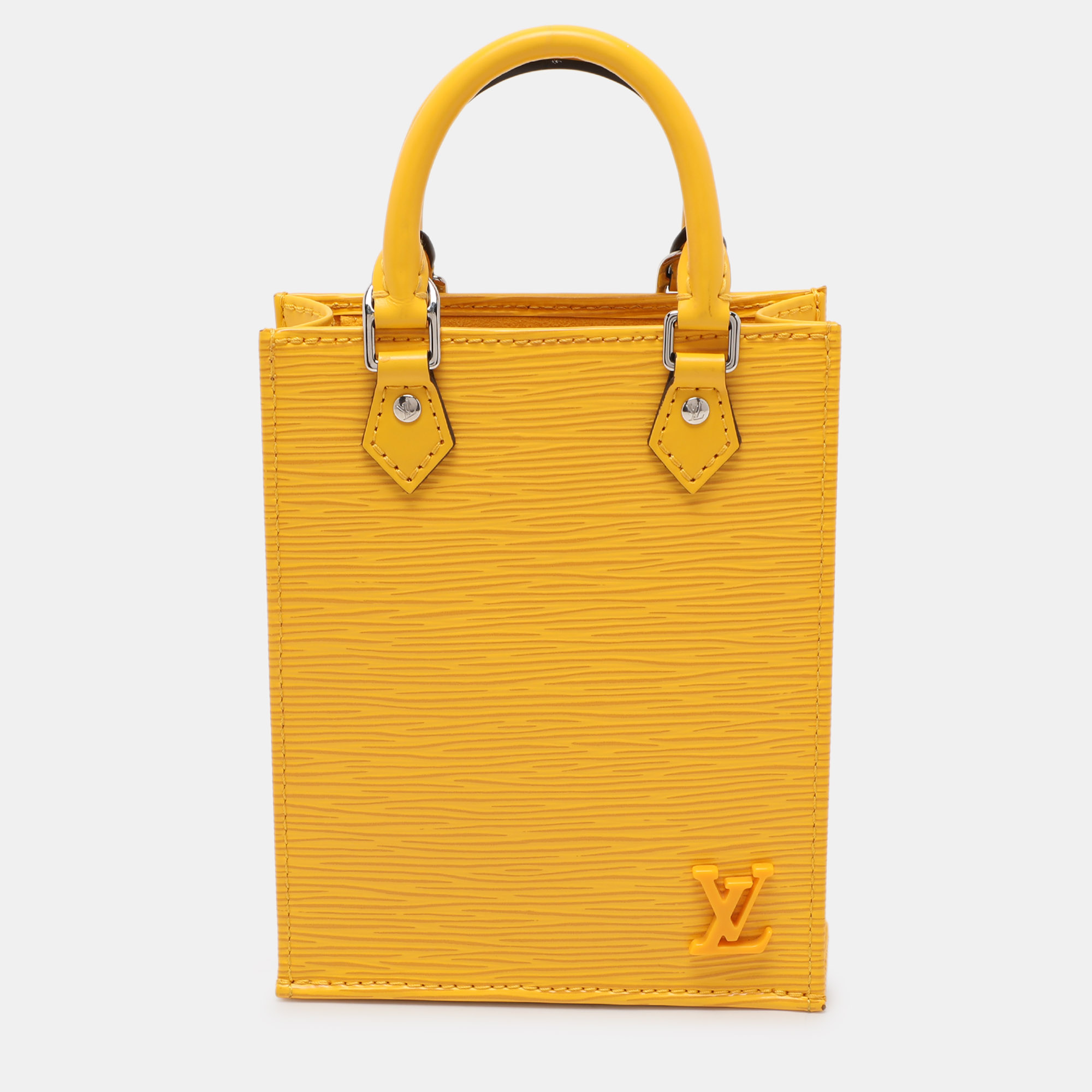 

Louis Vuitton Sunflower Epi Leather Petit Sac Plat Bag, Yellow