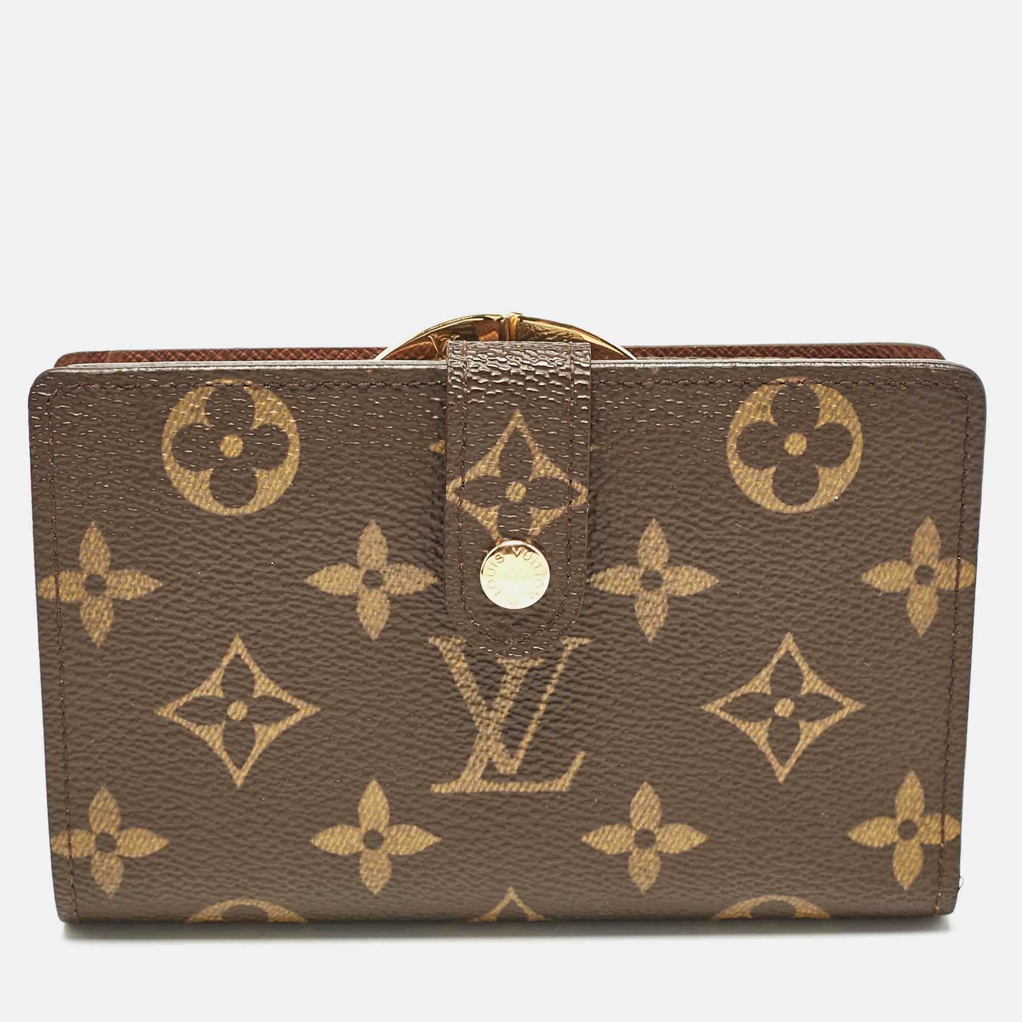 

Louis Vuitton Monogram Canvas Port Feuille Vienoise French Purse Wallet, Brown