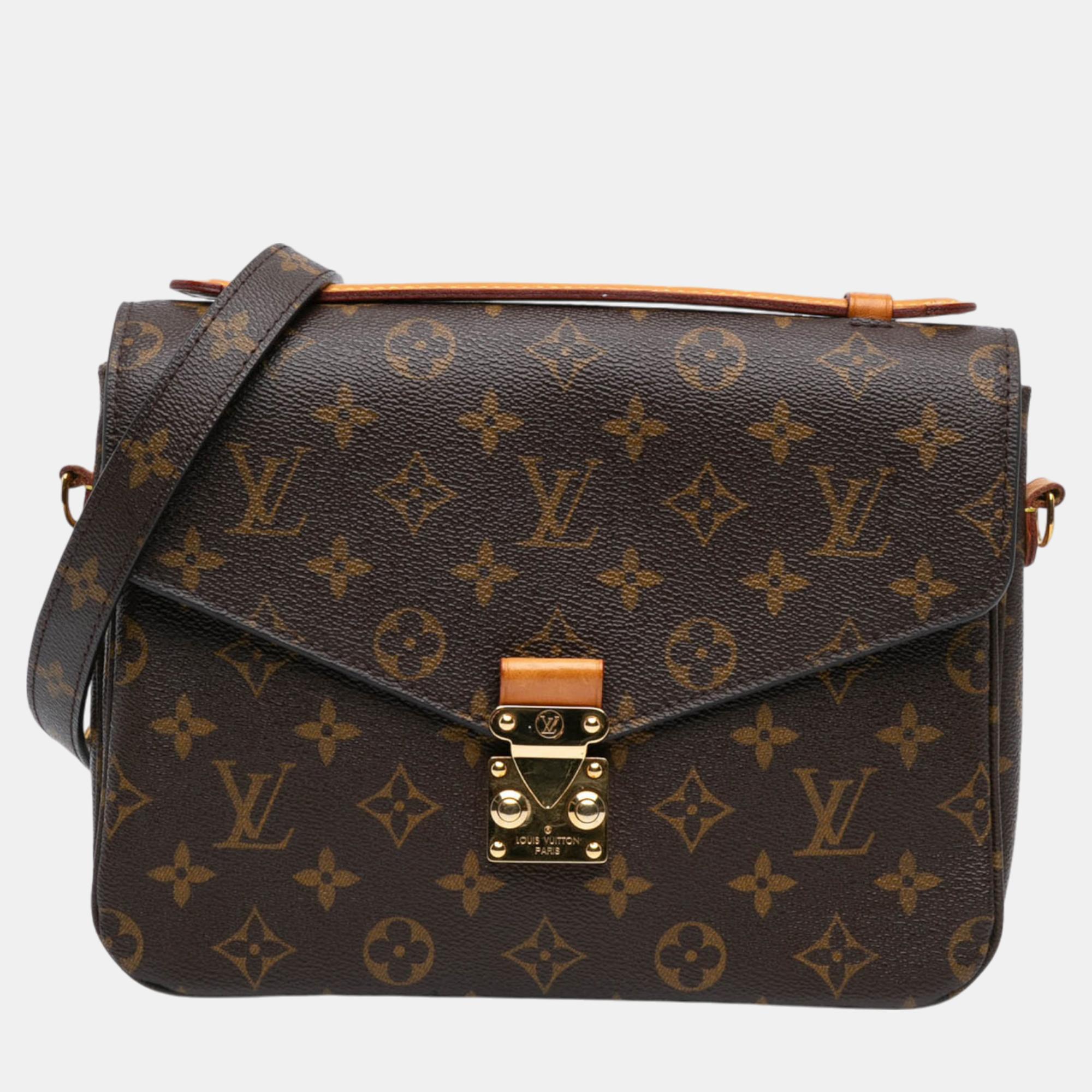 

Louis Vuitton Brown Monogram Pochette Metis