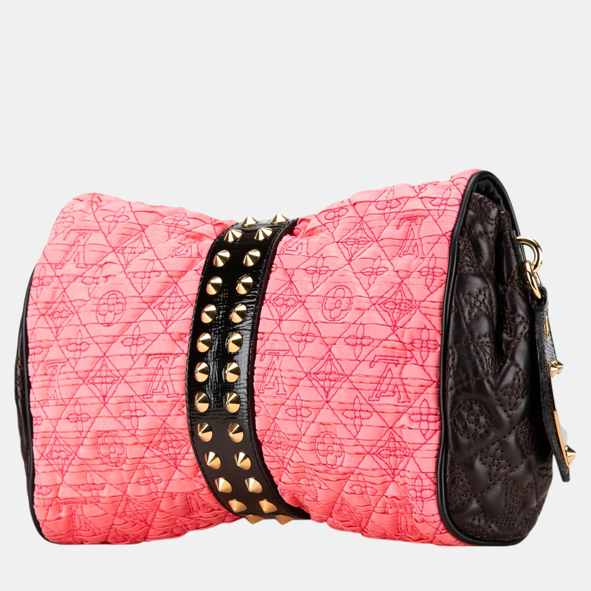 Louis Vuitton Black/Pink Monogram Coquette Pochette 