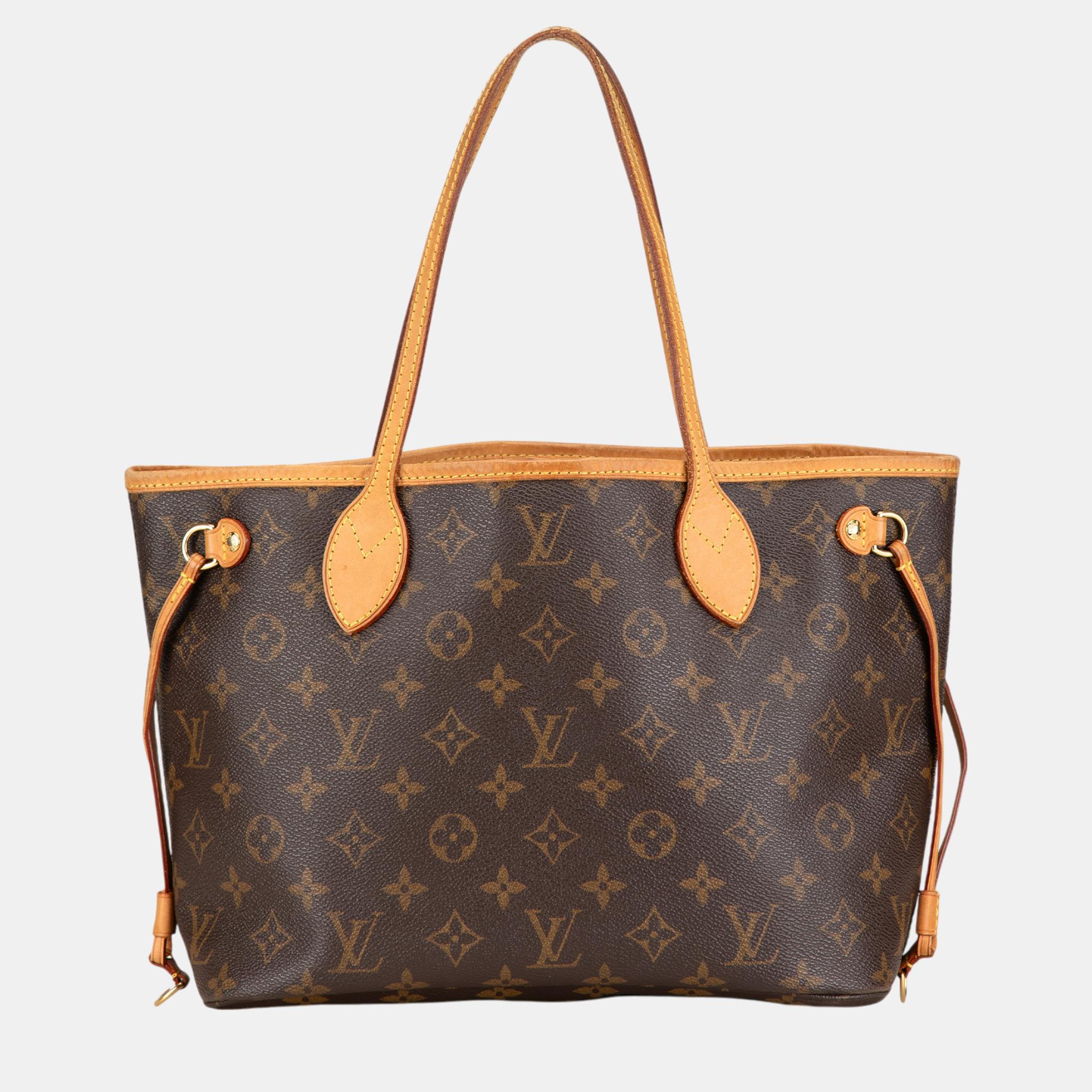 

Louis Vuitton Brown Monogram Neverfull PM