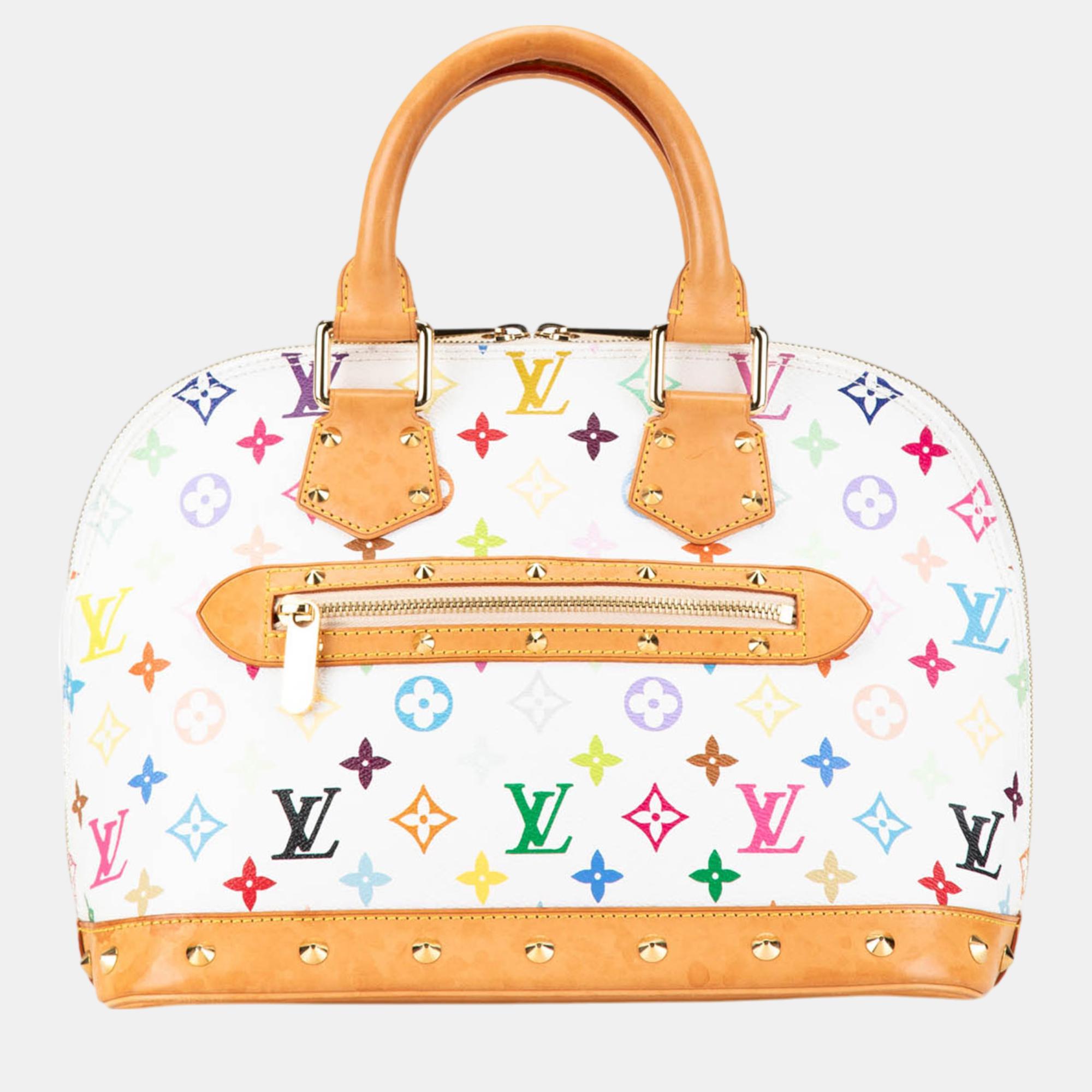 

Louis Vuitton White Monogram Multicolore Alma PM