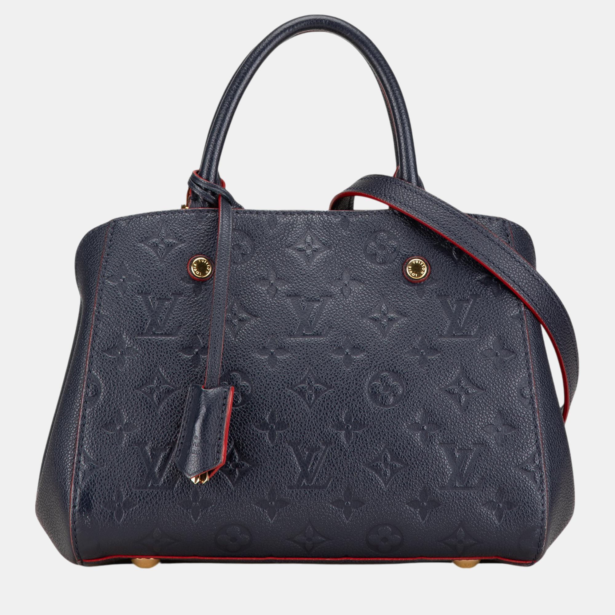 

Louis Vuitton Navy Blue Monogram Empreinte Montaigne BB