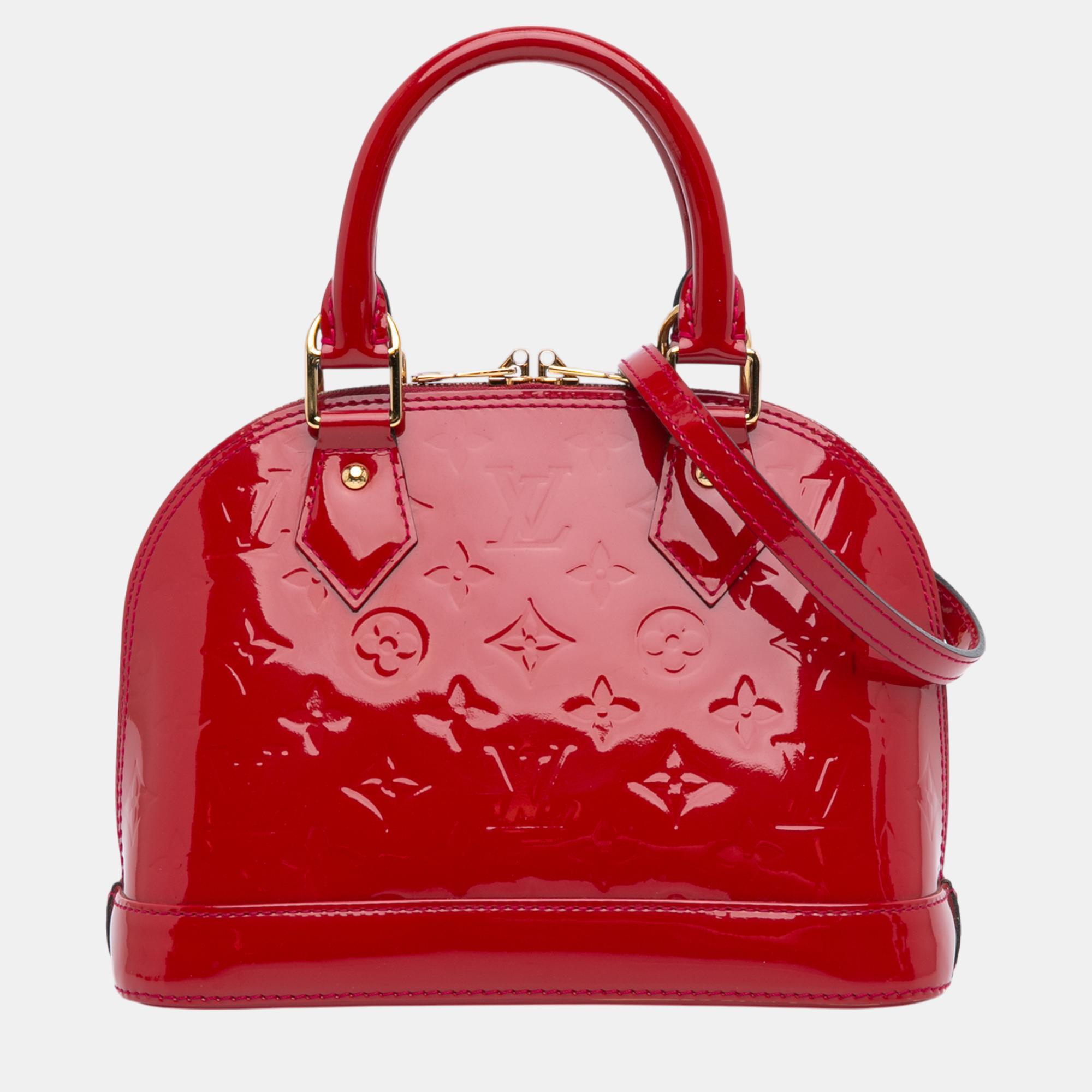 

Louis Vuitton Red Monogram Vernis Alma BB