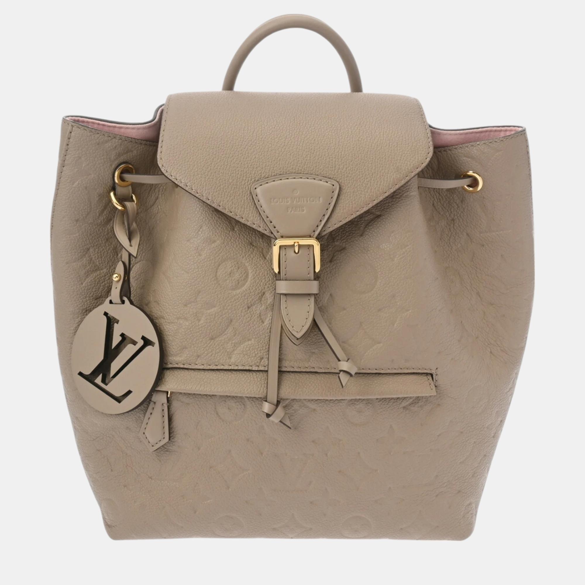 

Louis Vuitton Tourterelle Leather Monogram Empreinte Montsouris Pm Backpack, Beige