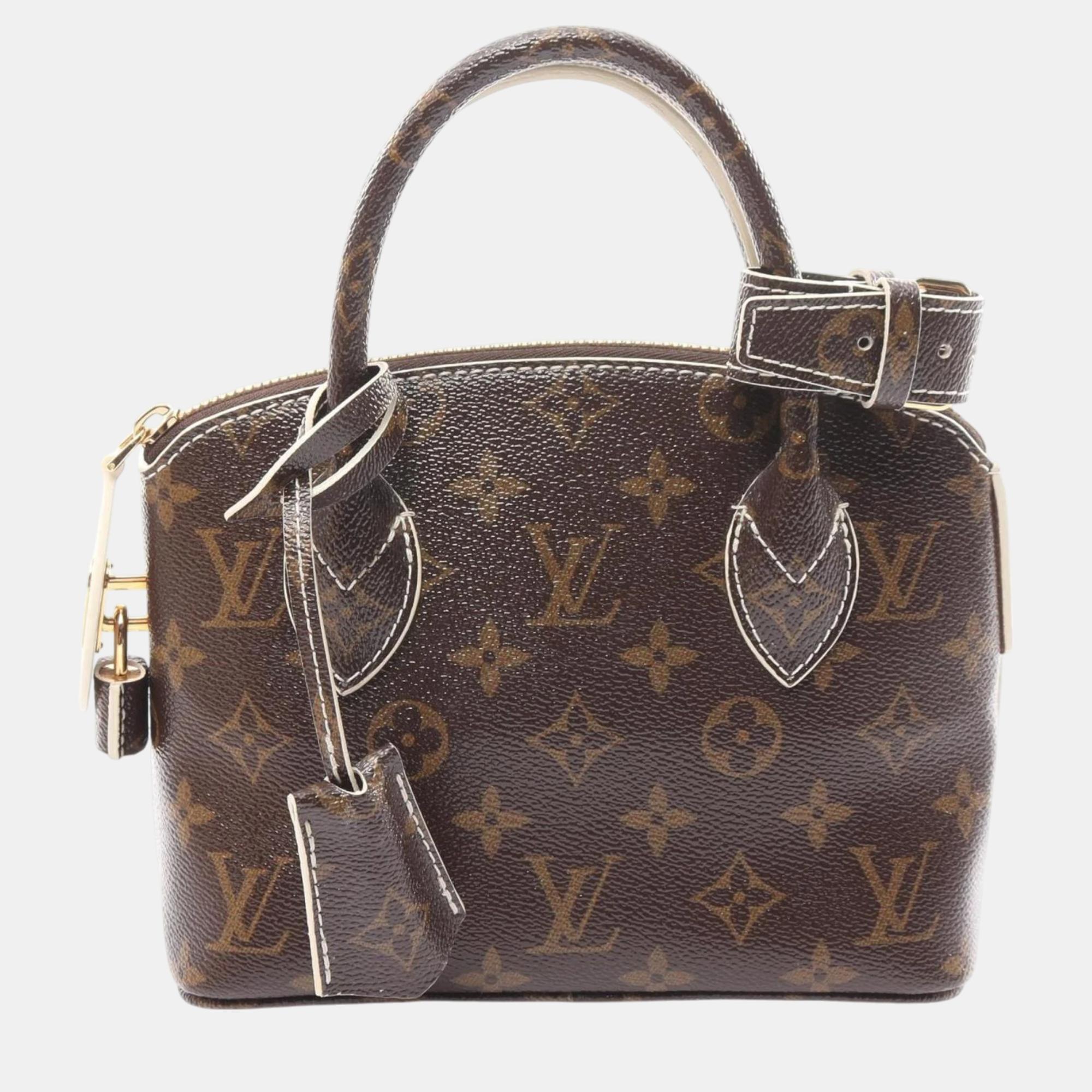 

Louis Vuitton Brown Coated Canvas Lockit Bb Shiny Monogram Handbag