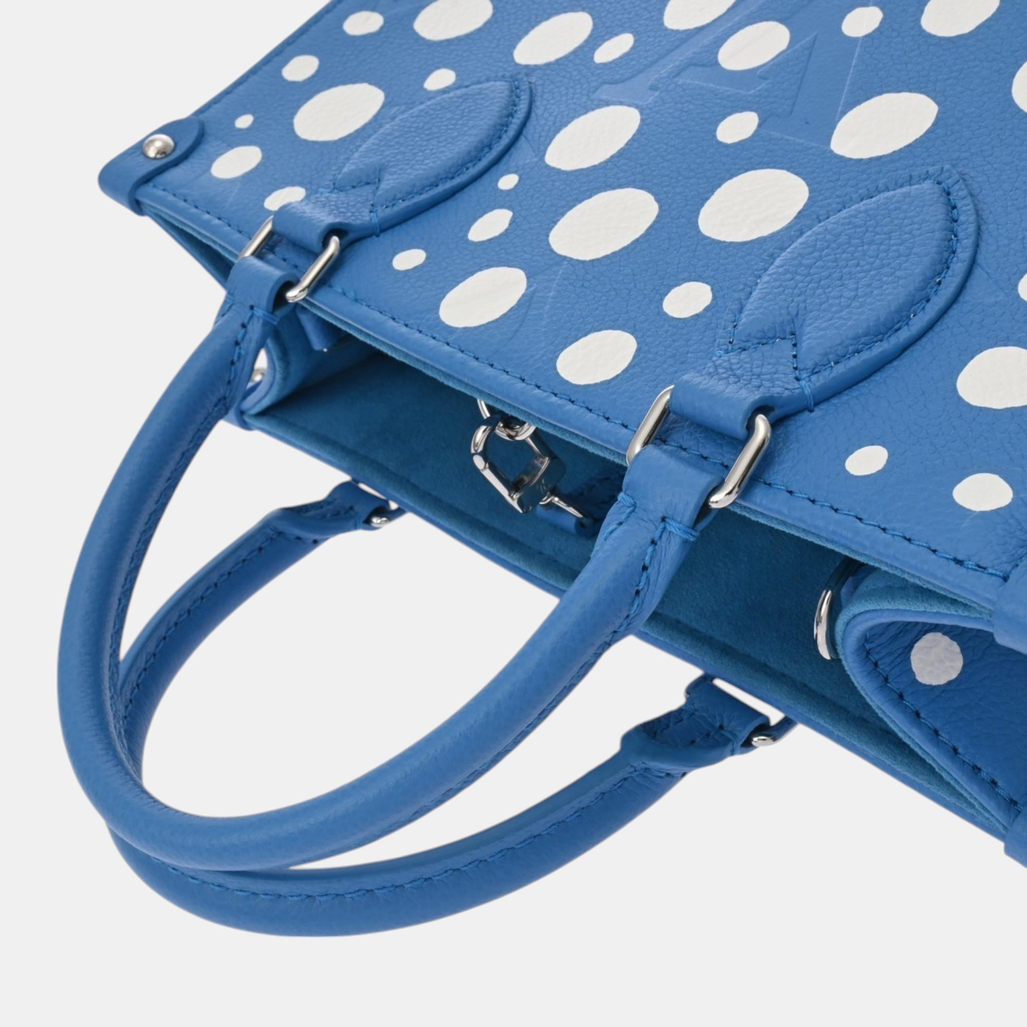 Louis Vuitton Blue/White Leather Monogram Empreinte On The Go PM Handbag 