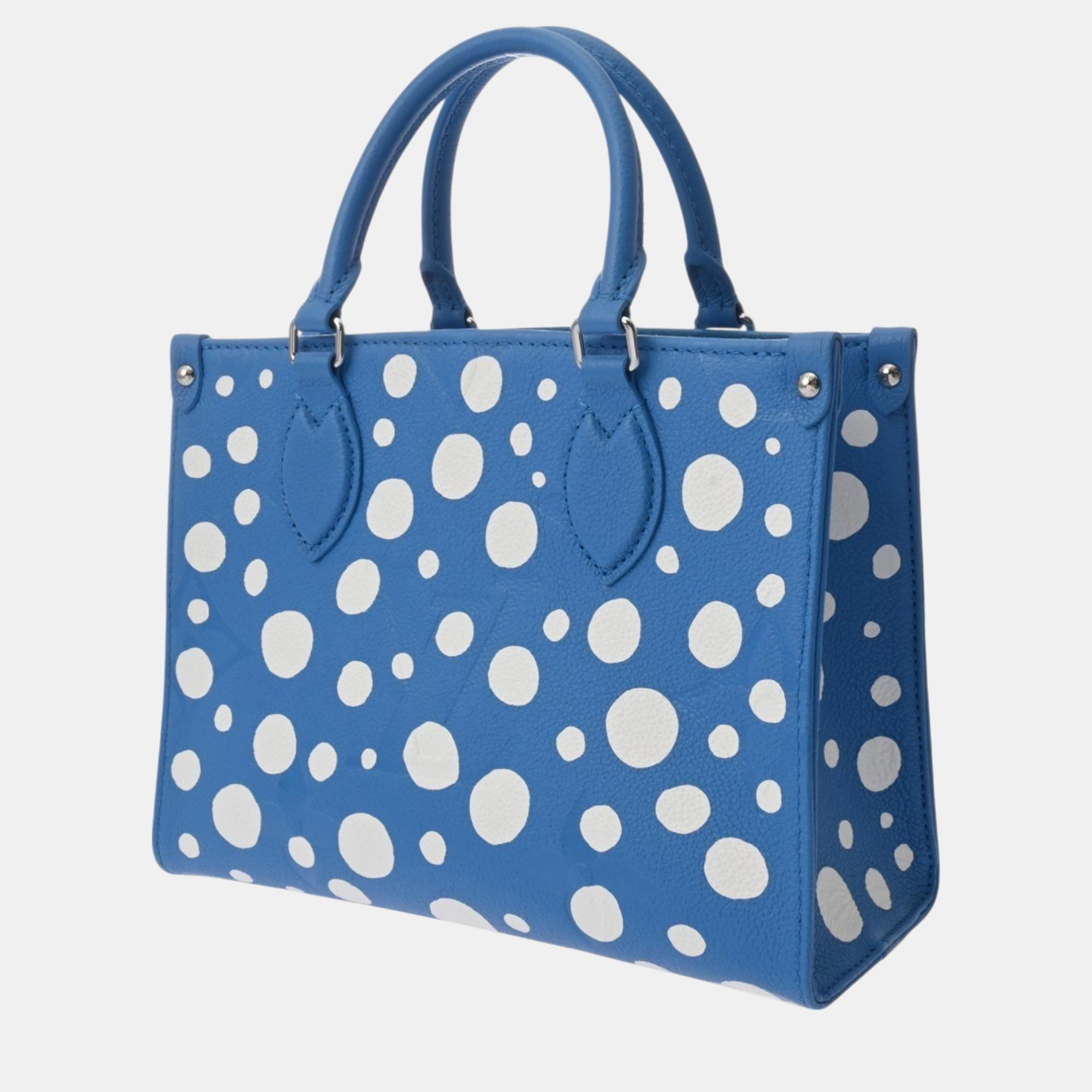 Louis Vuitton Blue/White Leather Monogram Empreinte On The Go PM Handbag 