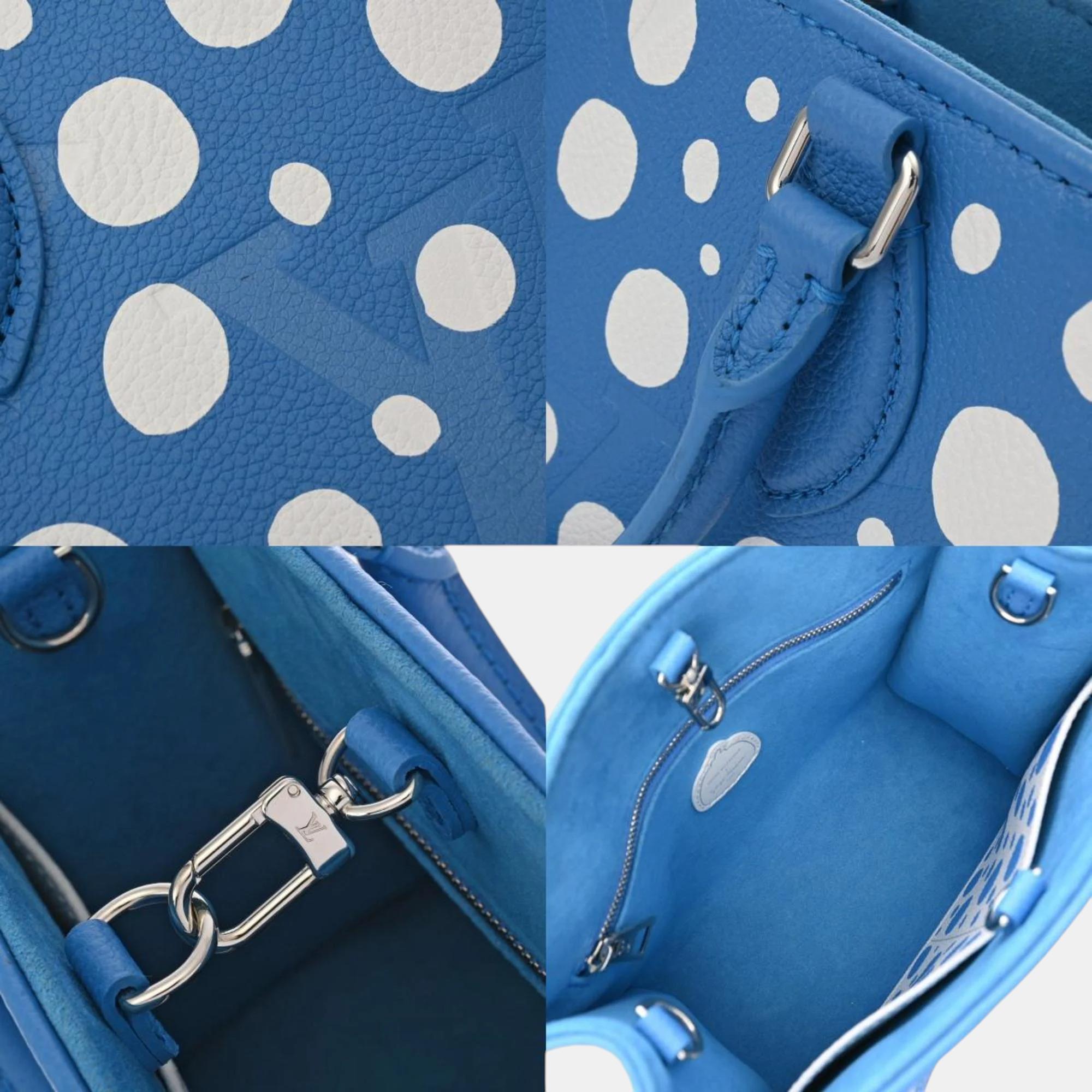 Louis Vuitton Blue/White Leather Monogram Empreinte On The Go PM Handbag 