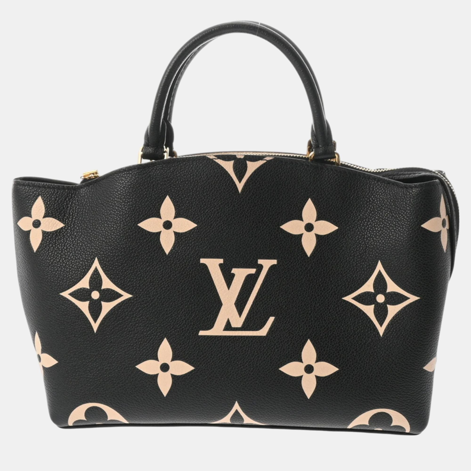 

Louis Vuitton Black/Beige Leather Monogram Empreinte Petit Palais Pm Handbag