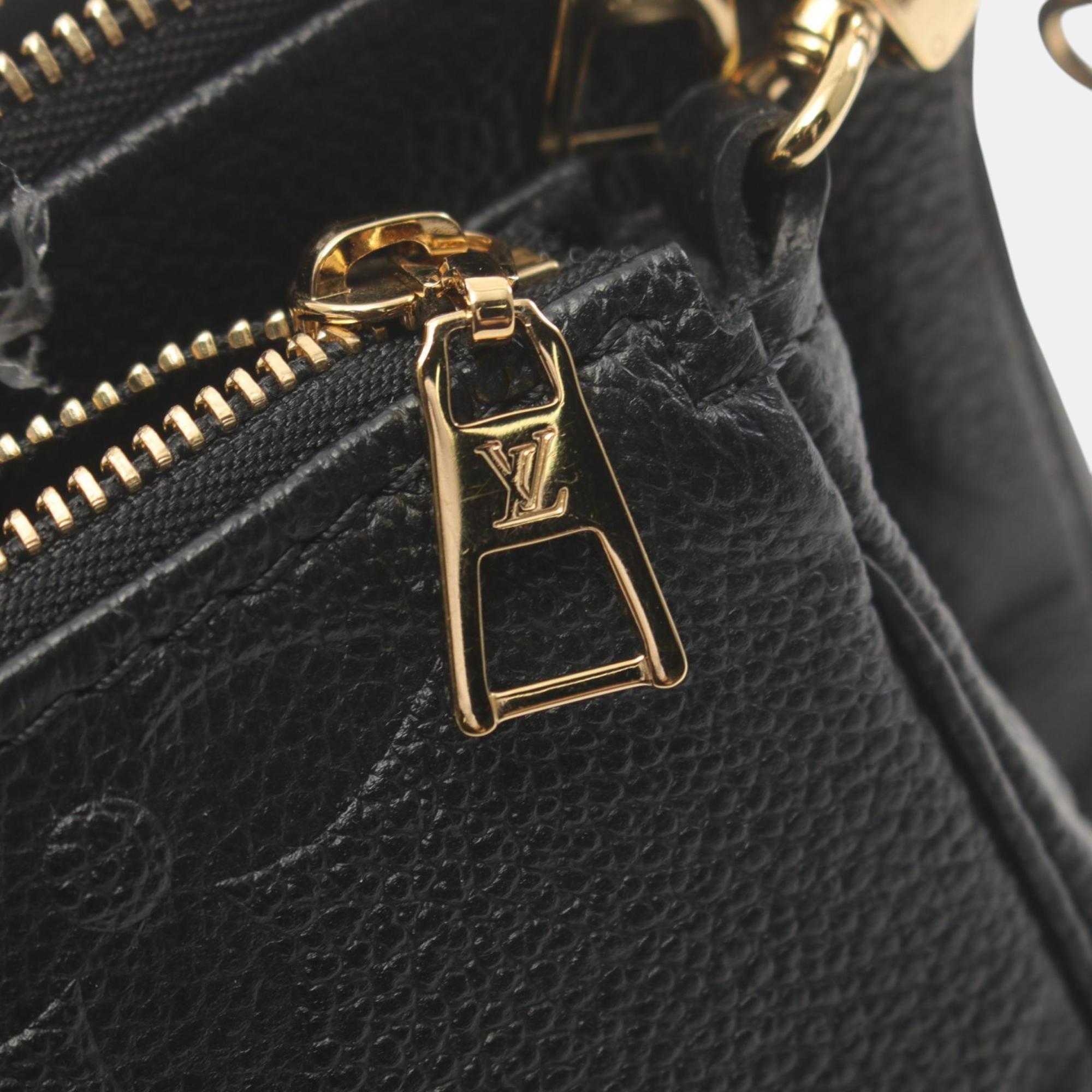Louis Vuitton Leather Monogram Empreinte Black Multi Pochette Accessory Shoulder Bag 