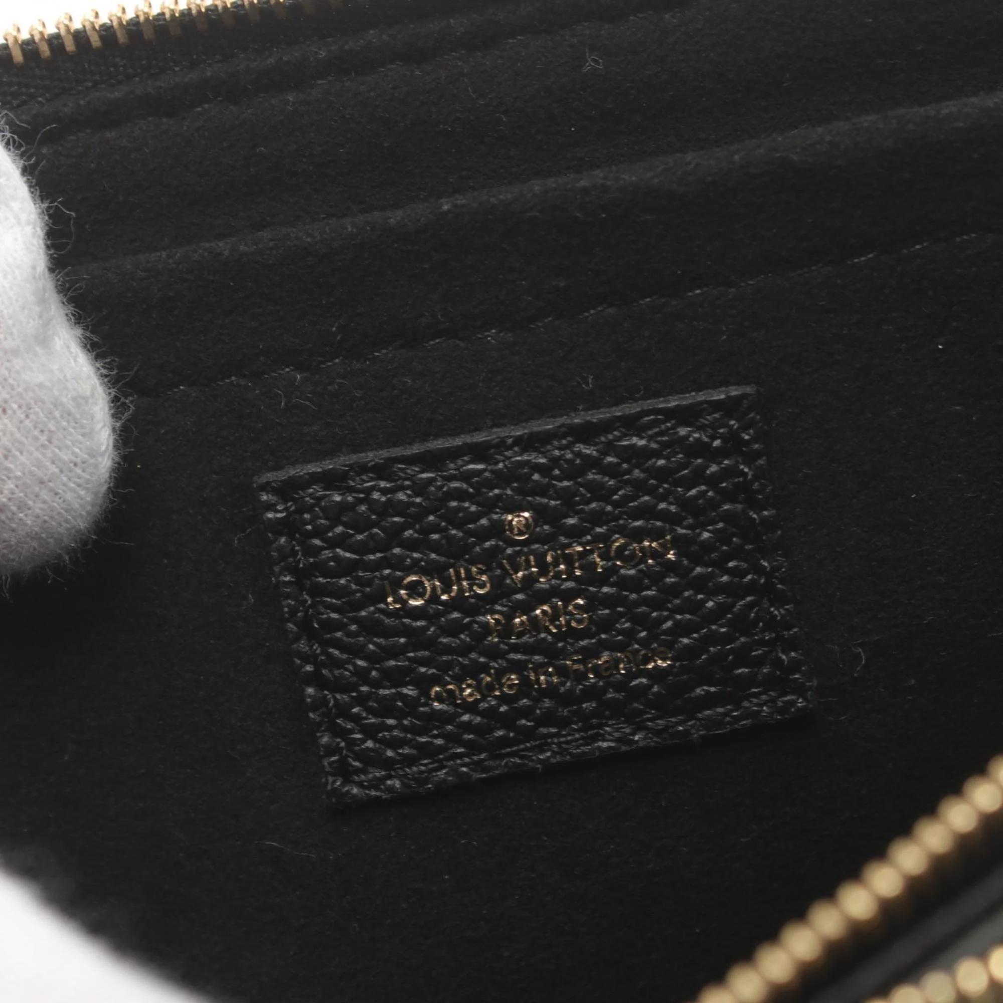 Louis Vuitton Leather Monogram Empreinte Black Multi Pochette Accessory Shoulder Bag 